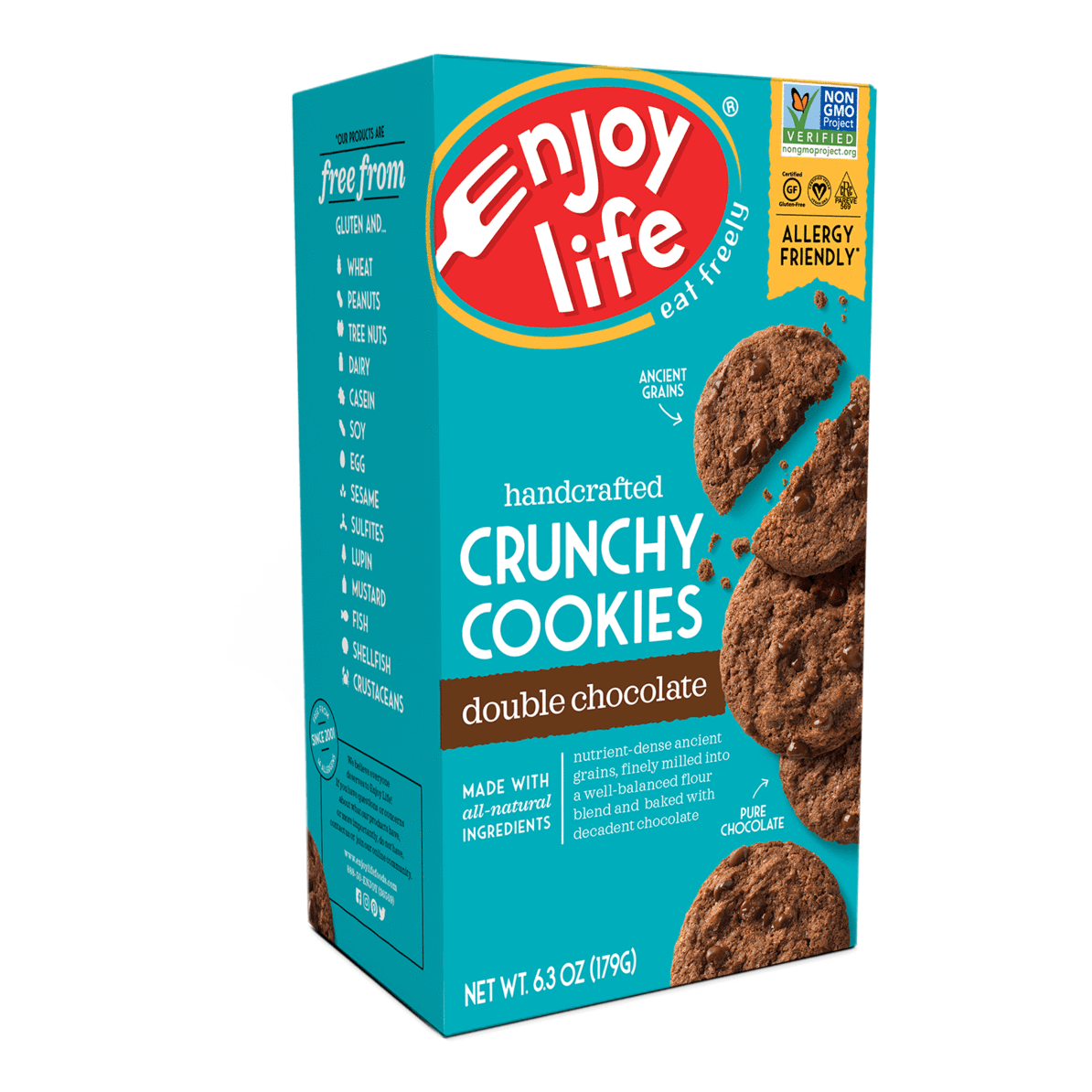 Enjoy Life Crunchy Cookies Double Chocolate Allergy Friendly Gluten Free