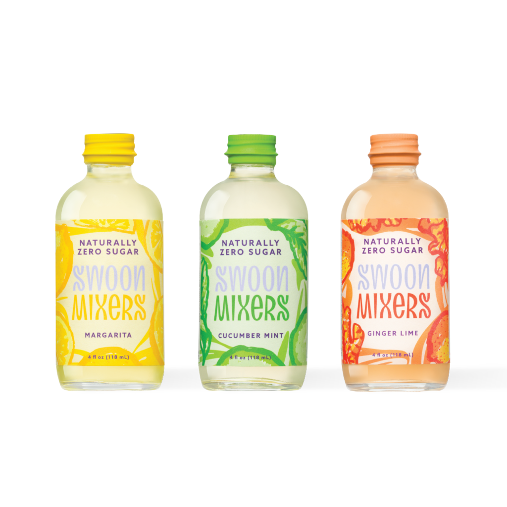Swoon Mixers Zero Sugar Ginger Lime, Cucumber Mint & Margarita Set