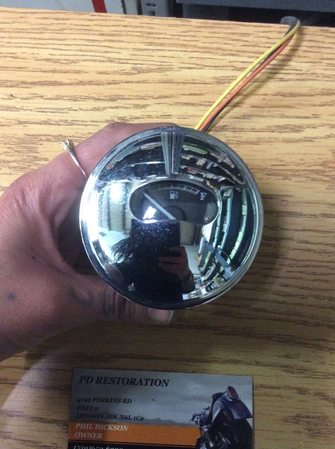 Genuine Harley OEM Chrome Gas Fuel Gauge 0817 Softail Road King Dyna