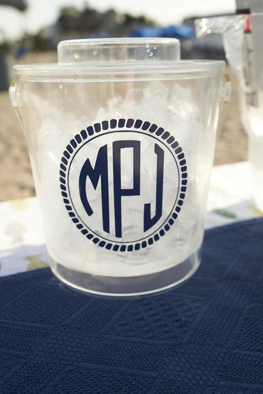 3Quart Monogrammed Ice Bucket Home Miss Mohr