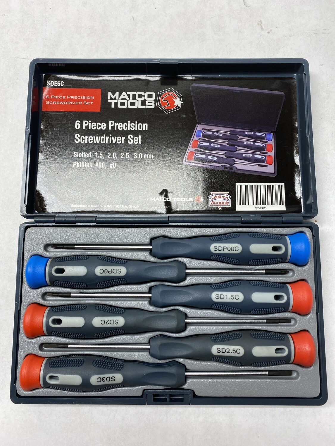 Matco 6pc Precision Screwdriver Set, SDE6C Shop Tool Swapper