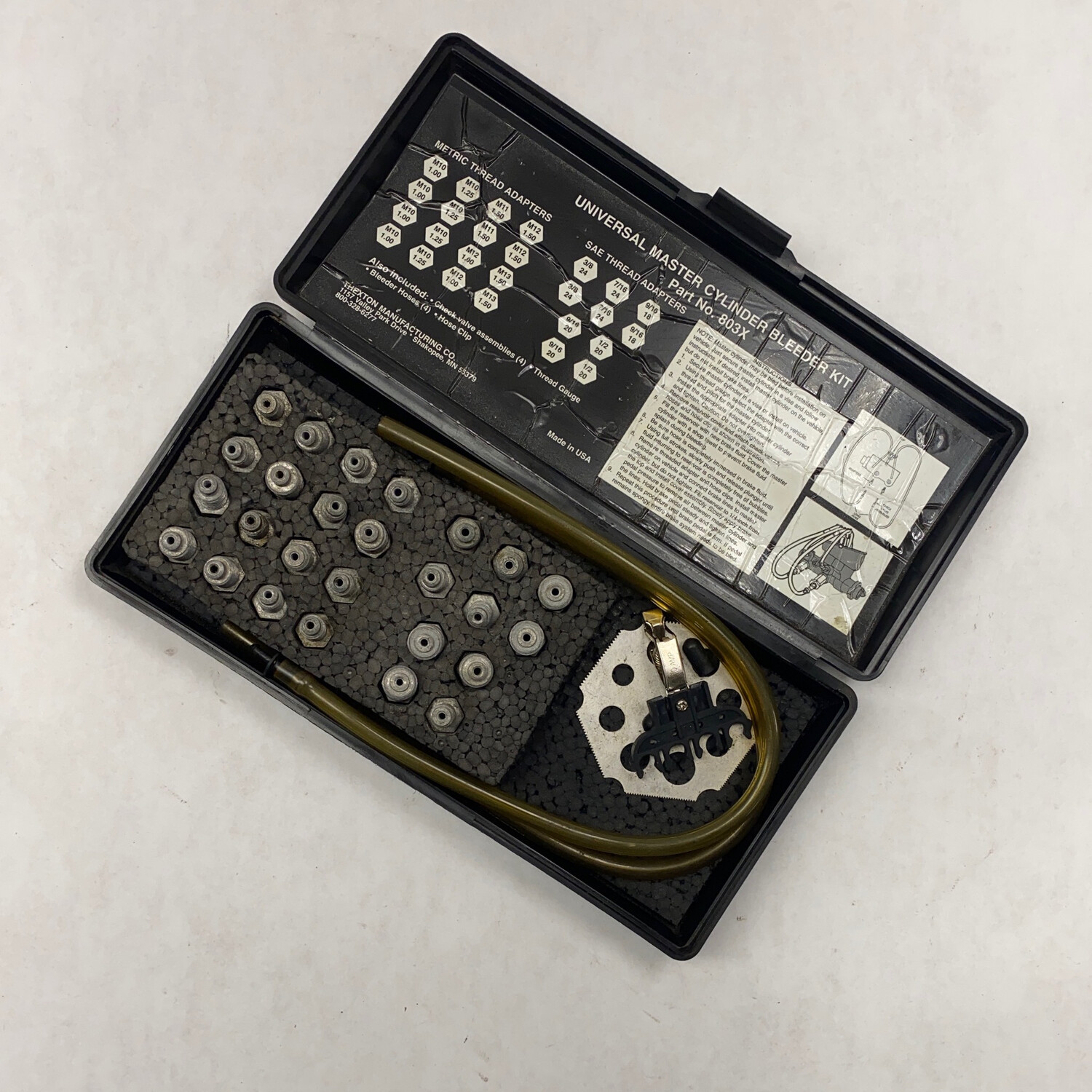 Thexton Universal Master Cylinder Bleeder Kit, 803X Shop Tool Swapper