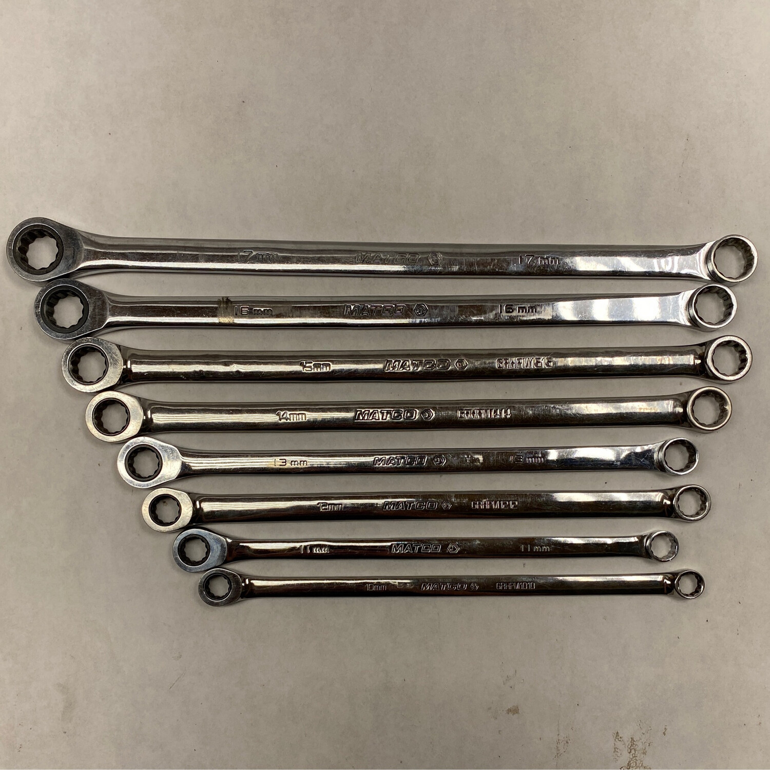 Matco 8pc Metric Double Box End Ratcheting Wrench Set Shop Tool Swapper