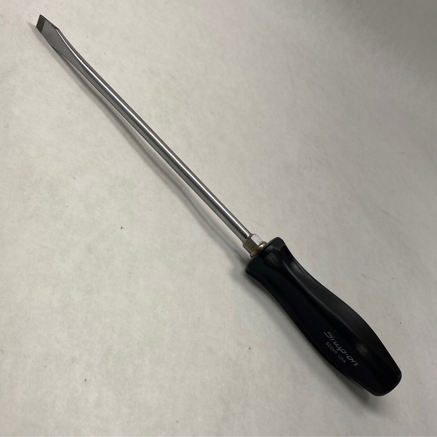 Snap On 15.5” Hard Handle Flathead Screwdriver, SDD10 Shop Tool Swapper