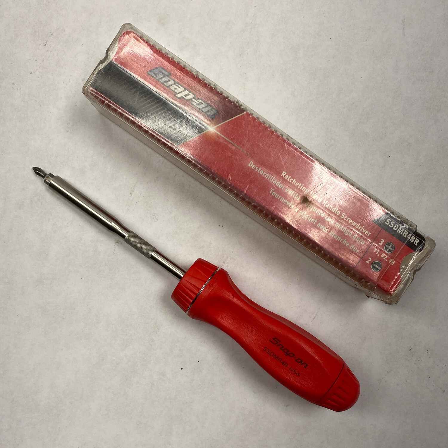 SnapOn Ratcheting Hard Handle Screwdriver, SSDMR4BR Shop Tool Swapper