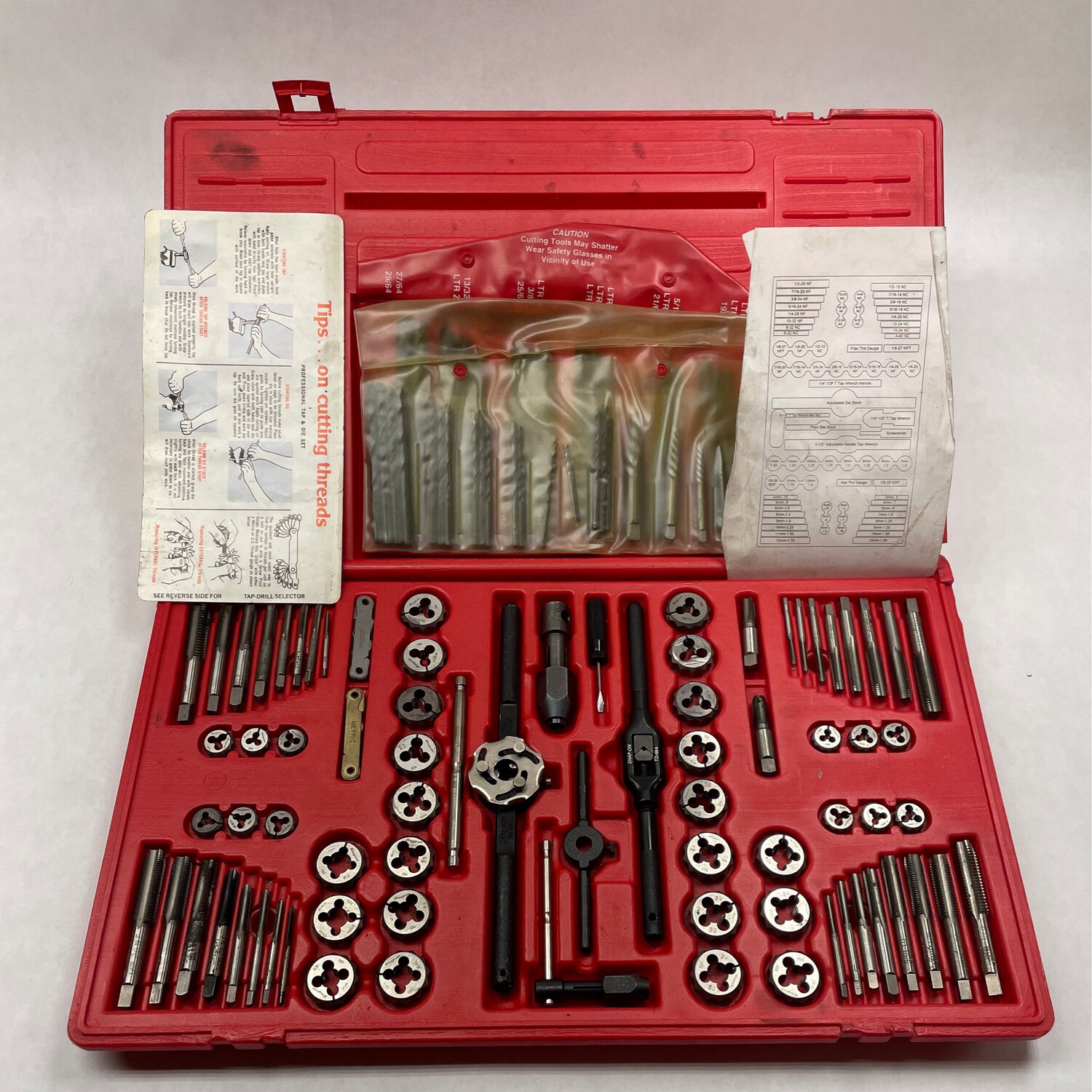 Snap On 117pc Deluxe Tap & Die Set, TDTDM117 Shop Tool Swapper