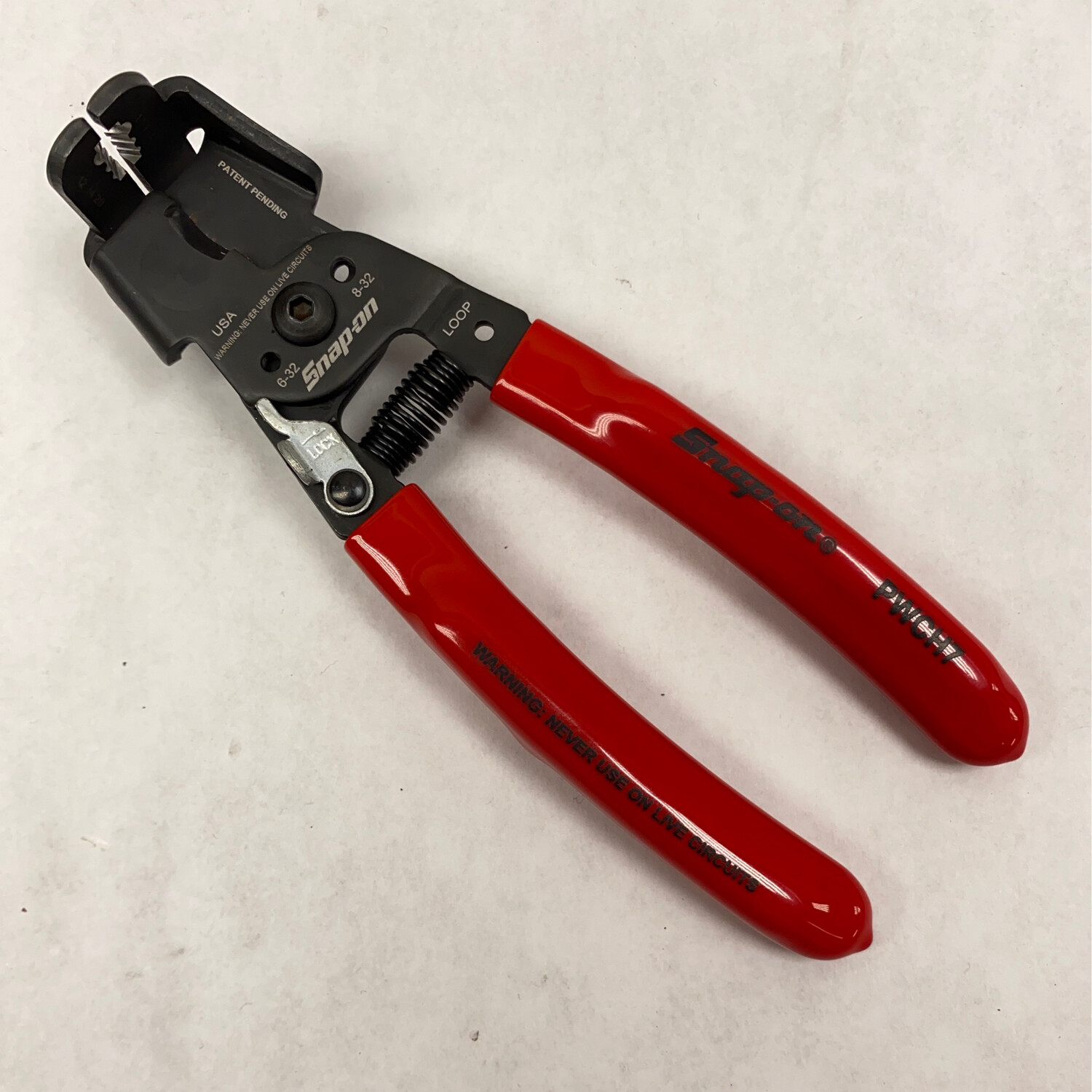 Snap On 7" Inline Wire Stripper/ Cutter 10 AWG20 AWG (Red), PWCH7