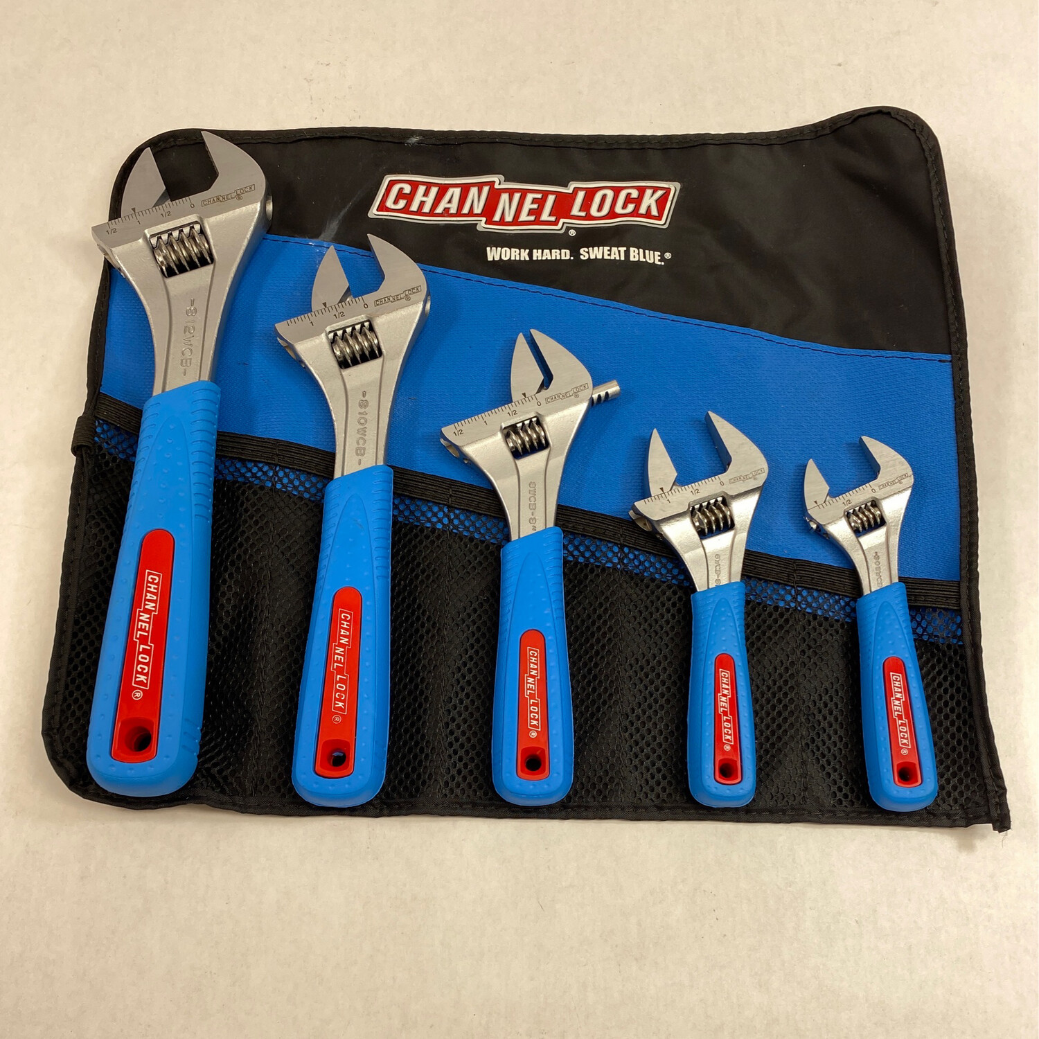 Channellock 5 Piece Code Blue Adjustable Wrench Set Shop Tool Swapper