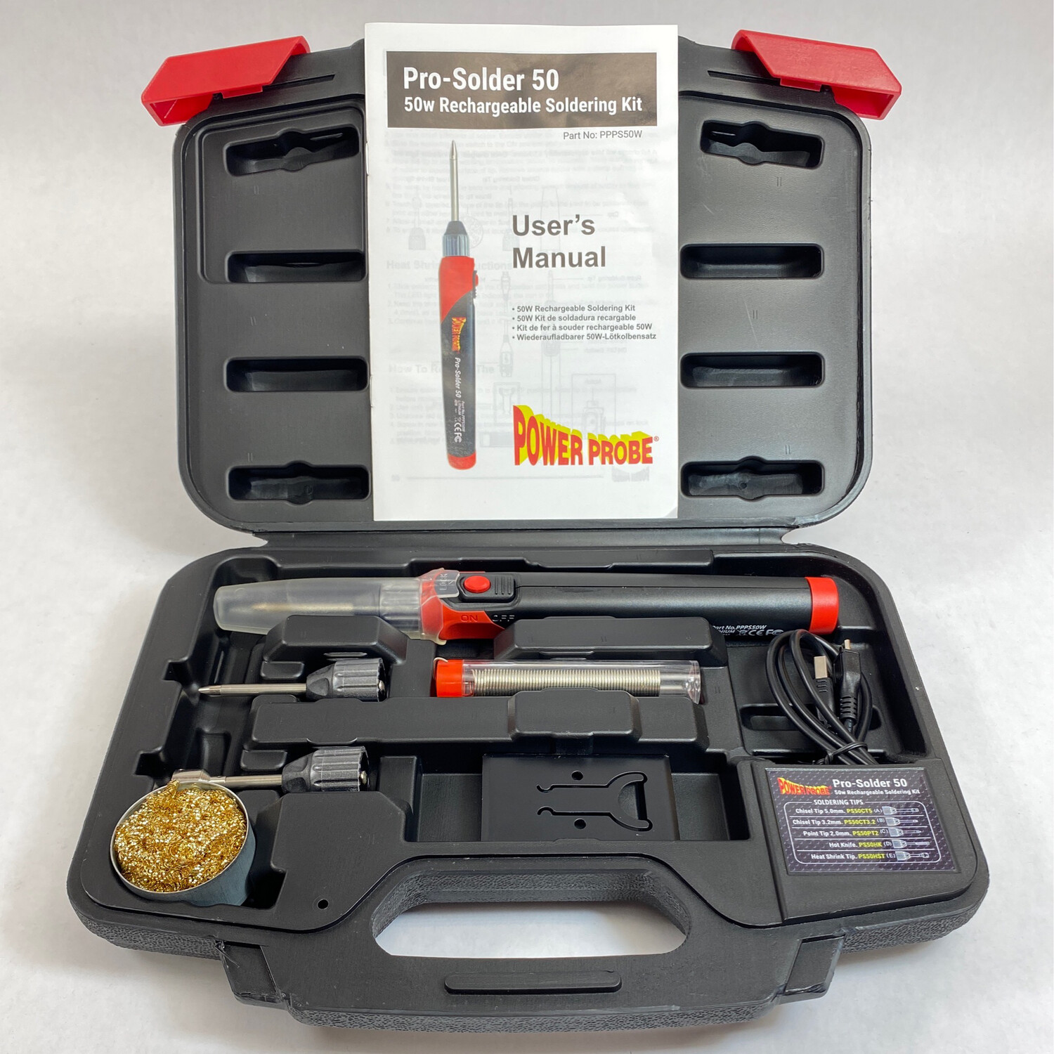 Power Probe ProSolder 50w Rechargeable Soldering Kit, PPPS50W Shop Tool Swapper