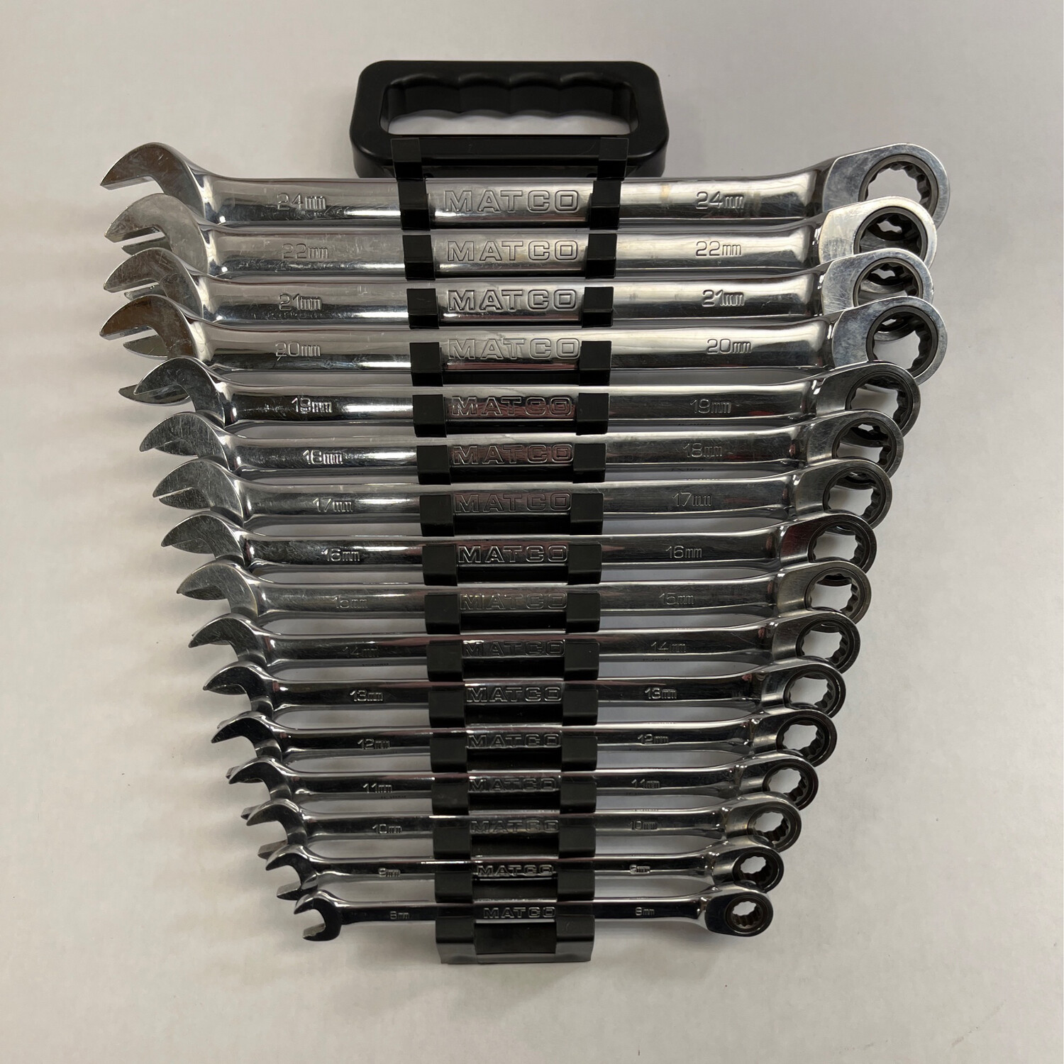 Matco Tools 16 Pc. 72 Tooth Extra Long Metric Combination Ratcheting