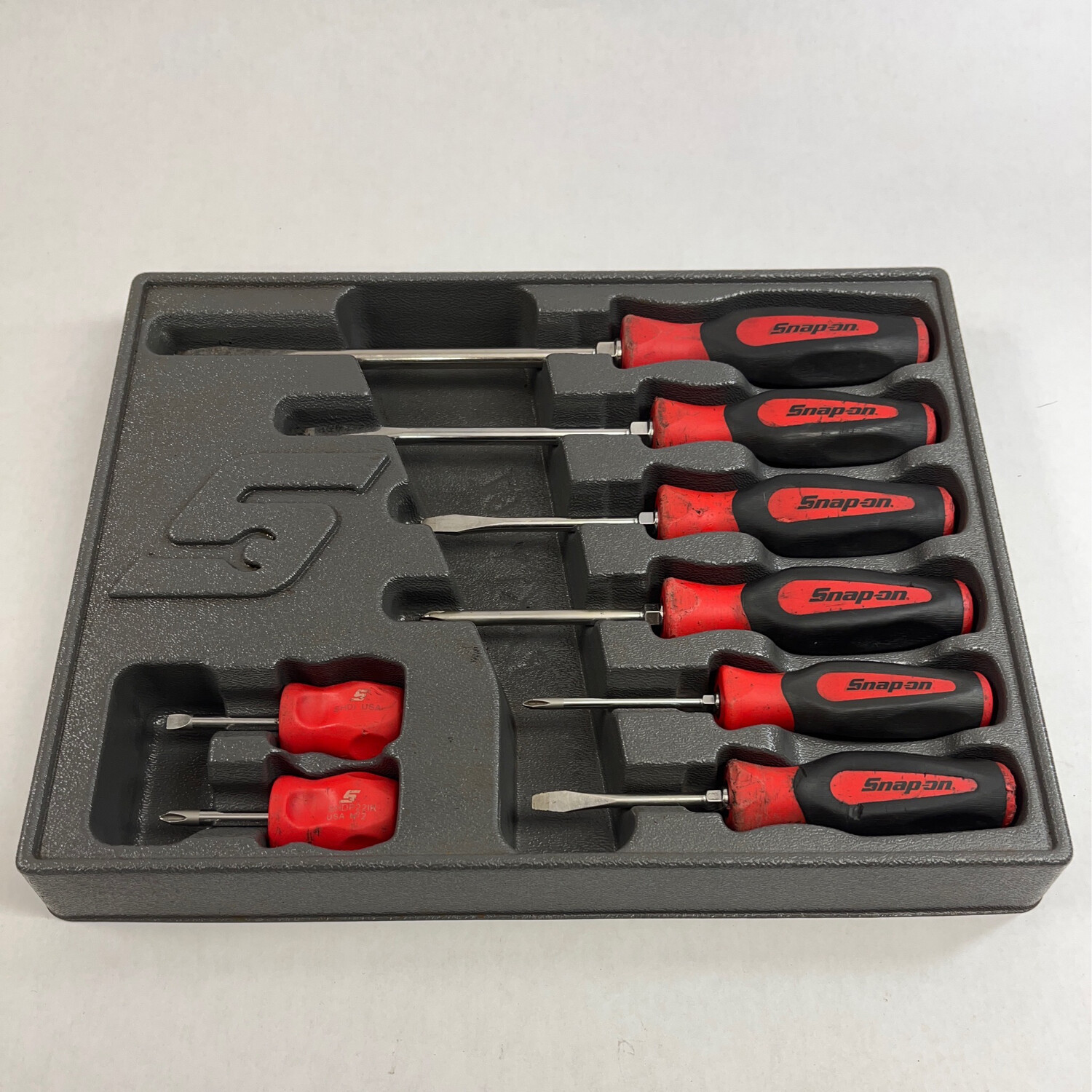 Snap On 8 Pc. Instinct Hard Grip Combination Screwdriver Set, SHDX80R