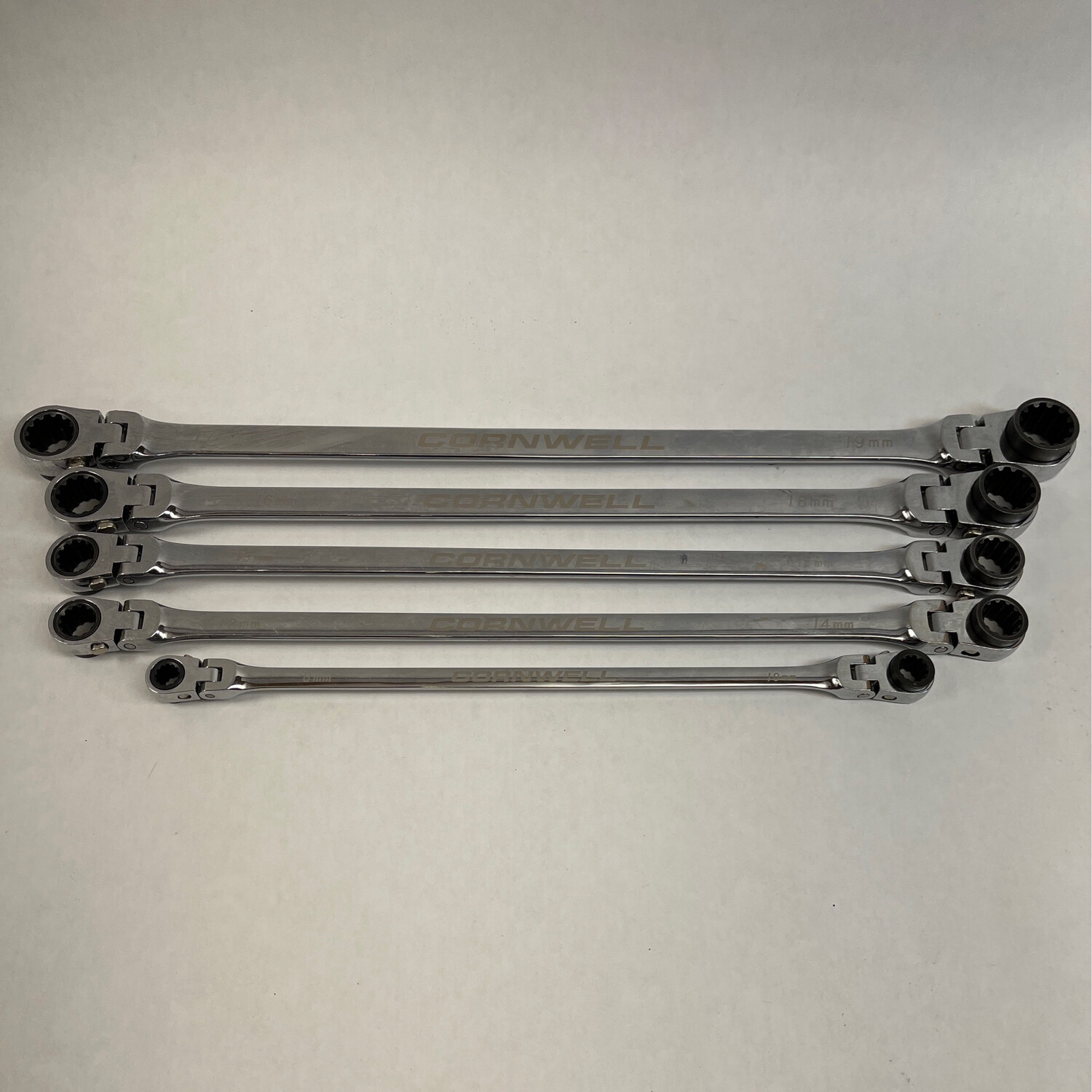 Cornwell 5 Pc. Extra Long Double Box Flex Head Ratcheting Wrench Set (8