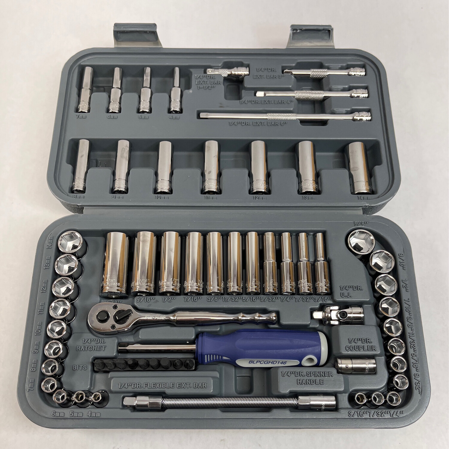 Blue Point 62 Pc. 1/4" Drive SAE/ Metric General Service Set