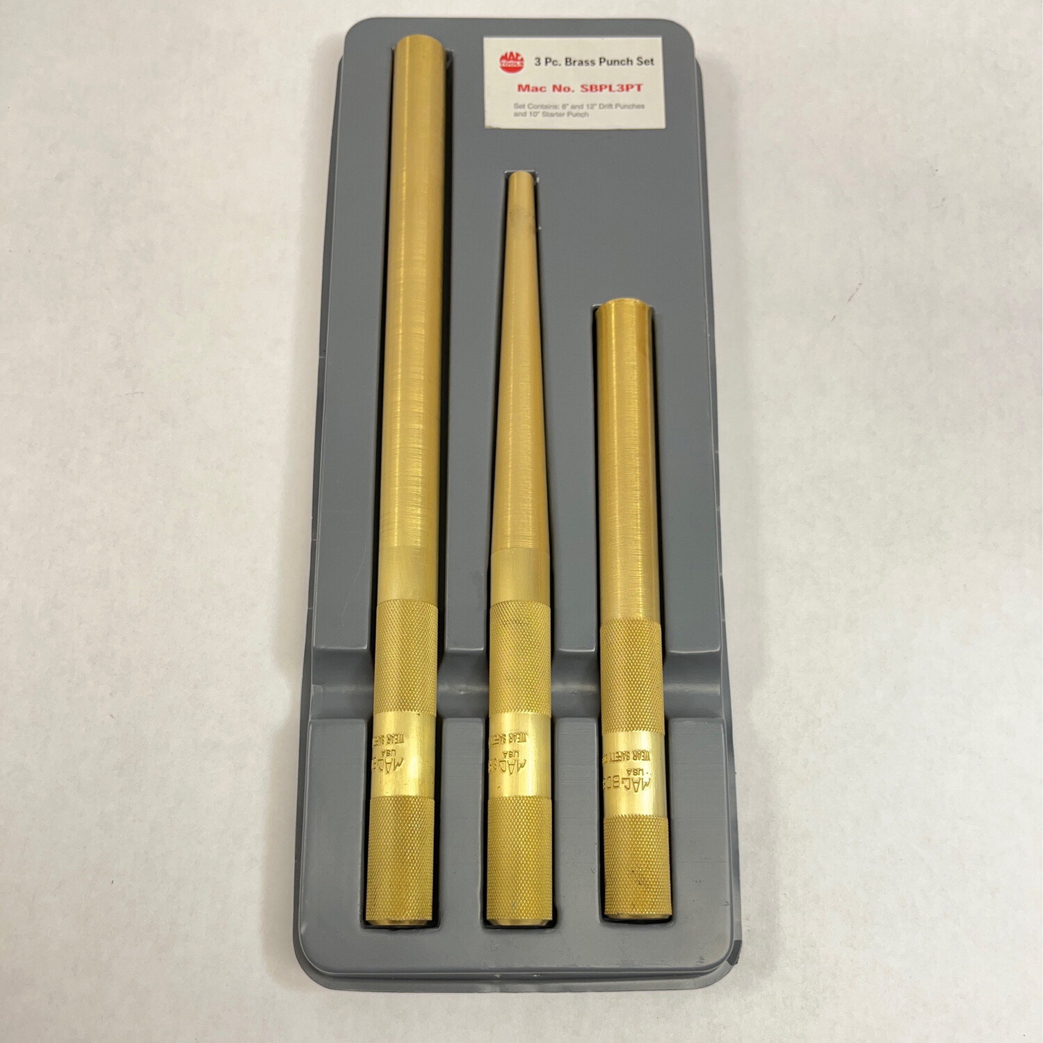 Mac Tools 3 Pc. Brass Punch Set, SBPL3PT Shop Tool Swapper