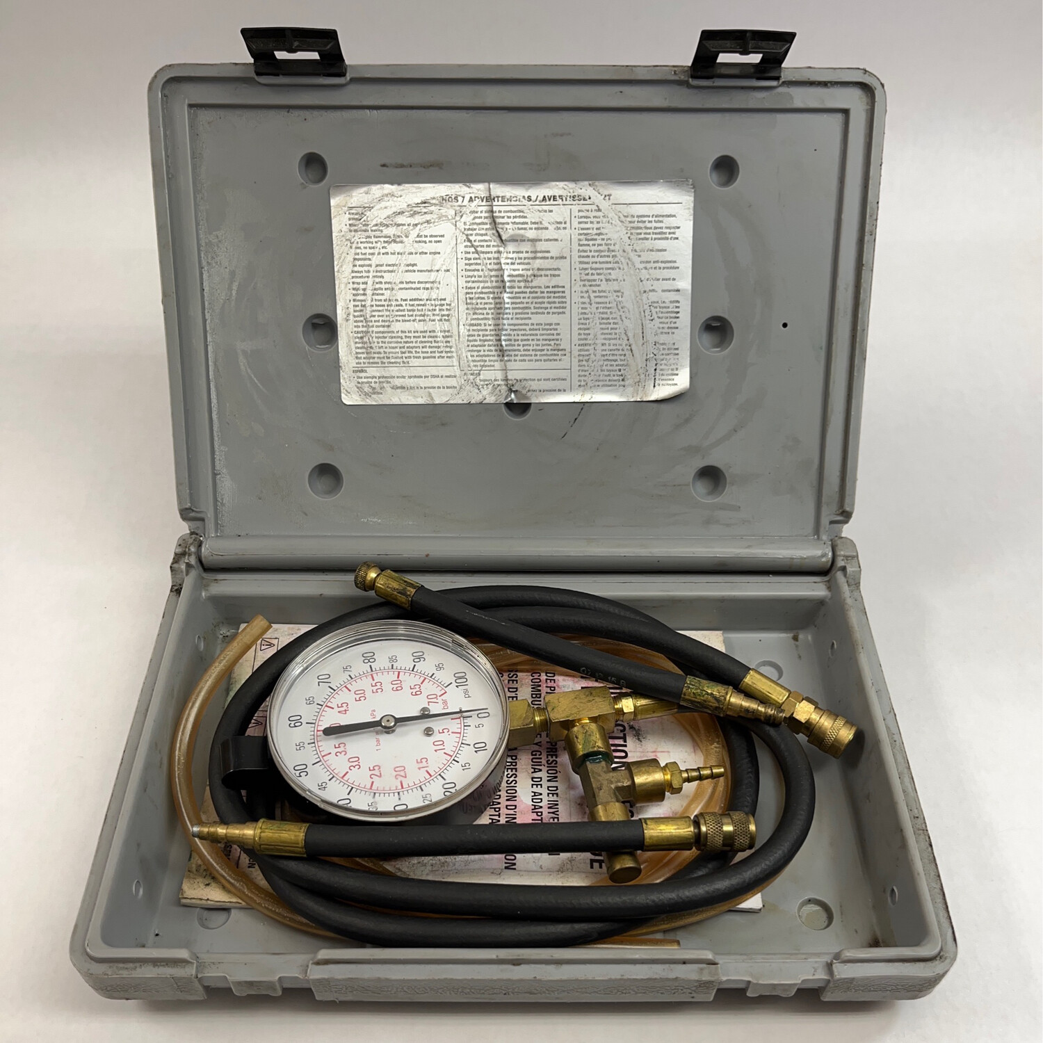 Lang Tools Fuel Injection Pressure Tester With Schrader Adapter, TU469