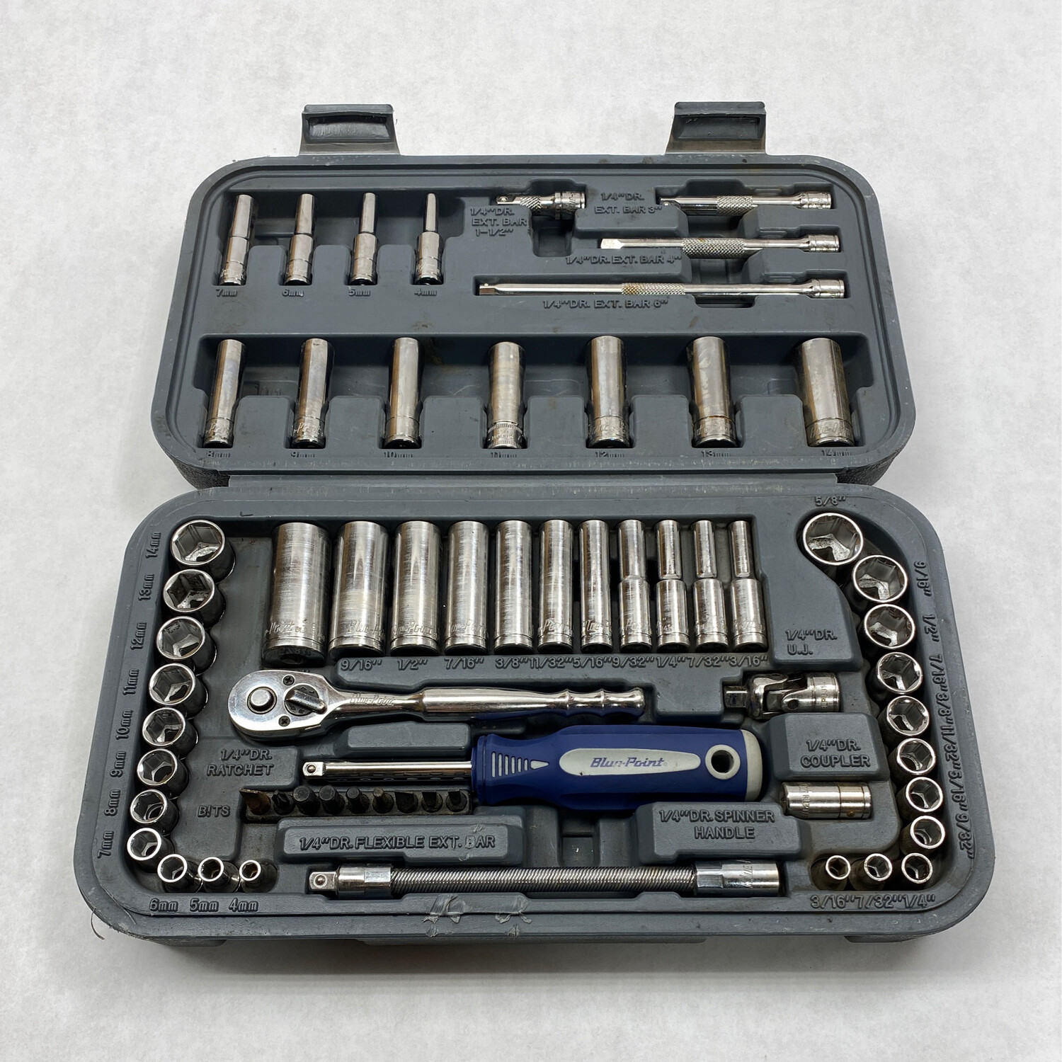 Blue Point 62 pc 1/4" Drive SAE/ Metric General Service Set, BLPGSS1462