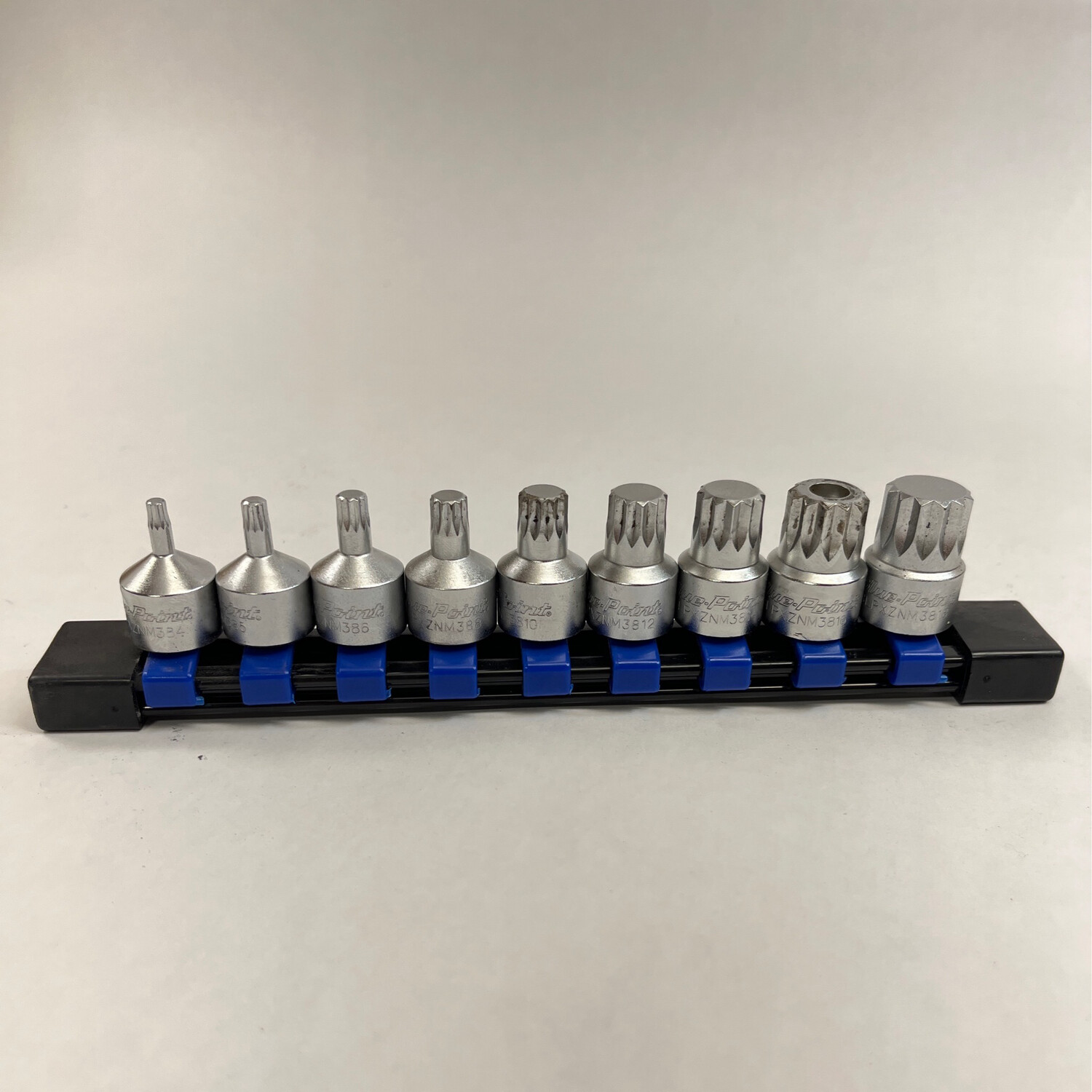 Snap On 9 Pc. 3/8" Drive Metric Triple Square XZN Stubby Socket Driver