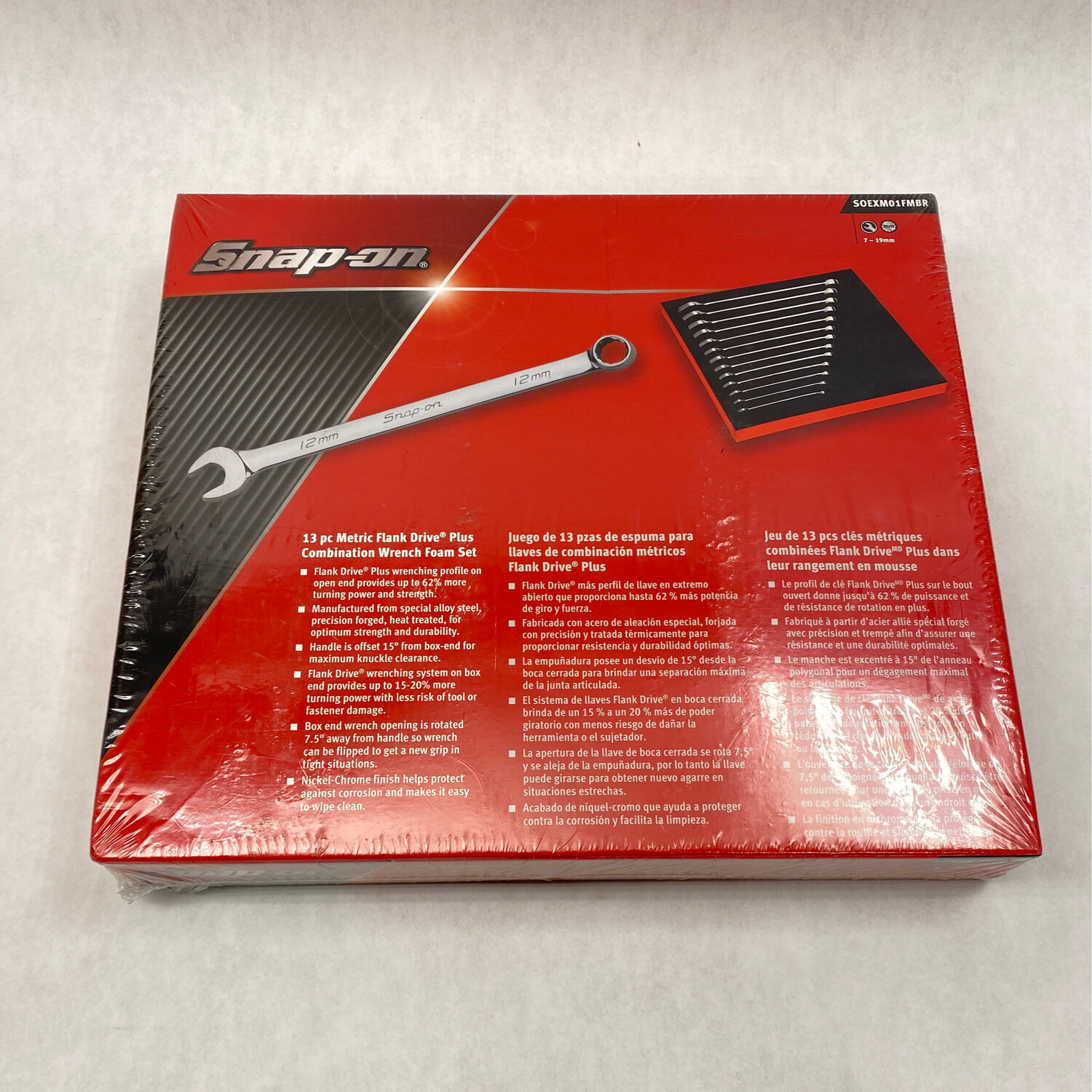 Snap On 13 Pc. Metric Flank Drive Plus Combination Wrench Set, SOEXM01FMBR Shop Tool Swapper