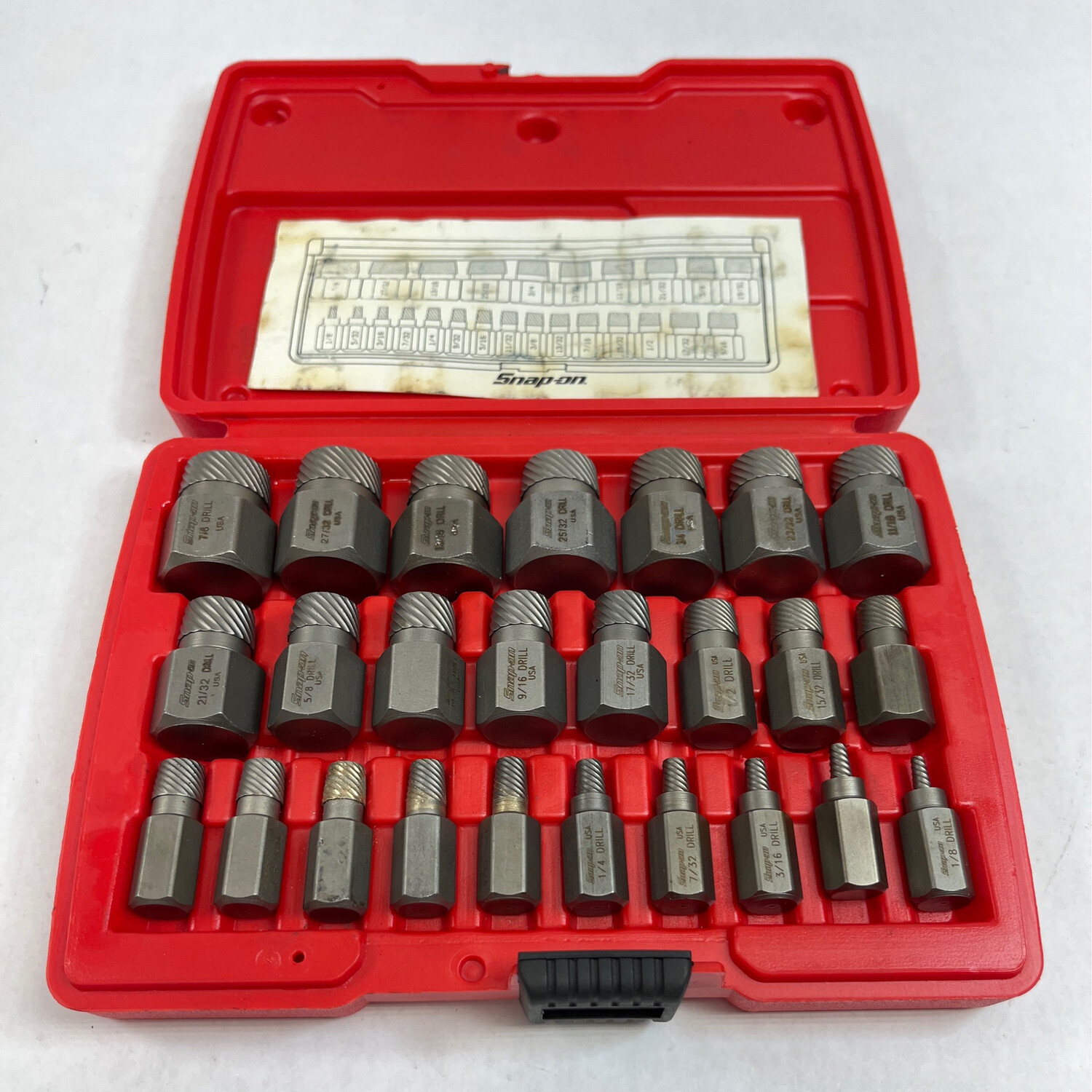 Snap On 25 Pc. Multispline Screw Extractor Set, REX25B Shop Tool