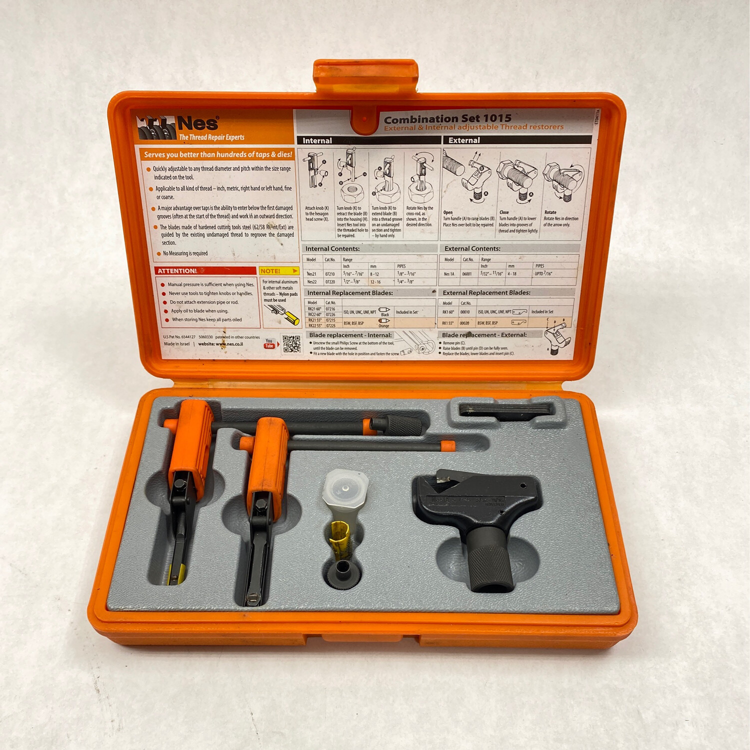 NES 3 Pc. External/Internal Thread Repair Set, NES1015 Shop Tool