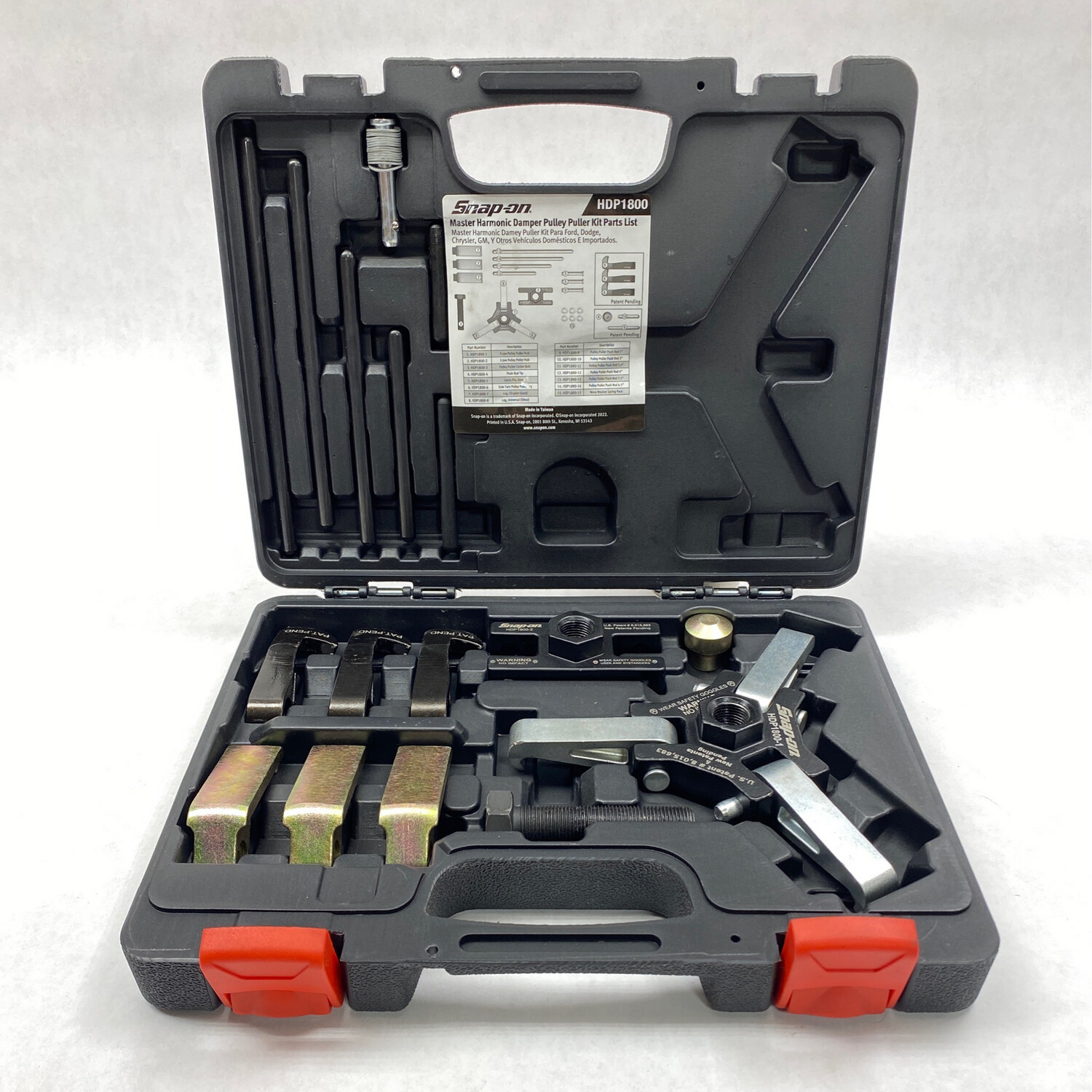 Snap On Master Harmonic Damper Pulley Puller Kit, HDP1800 Shop Tool