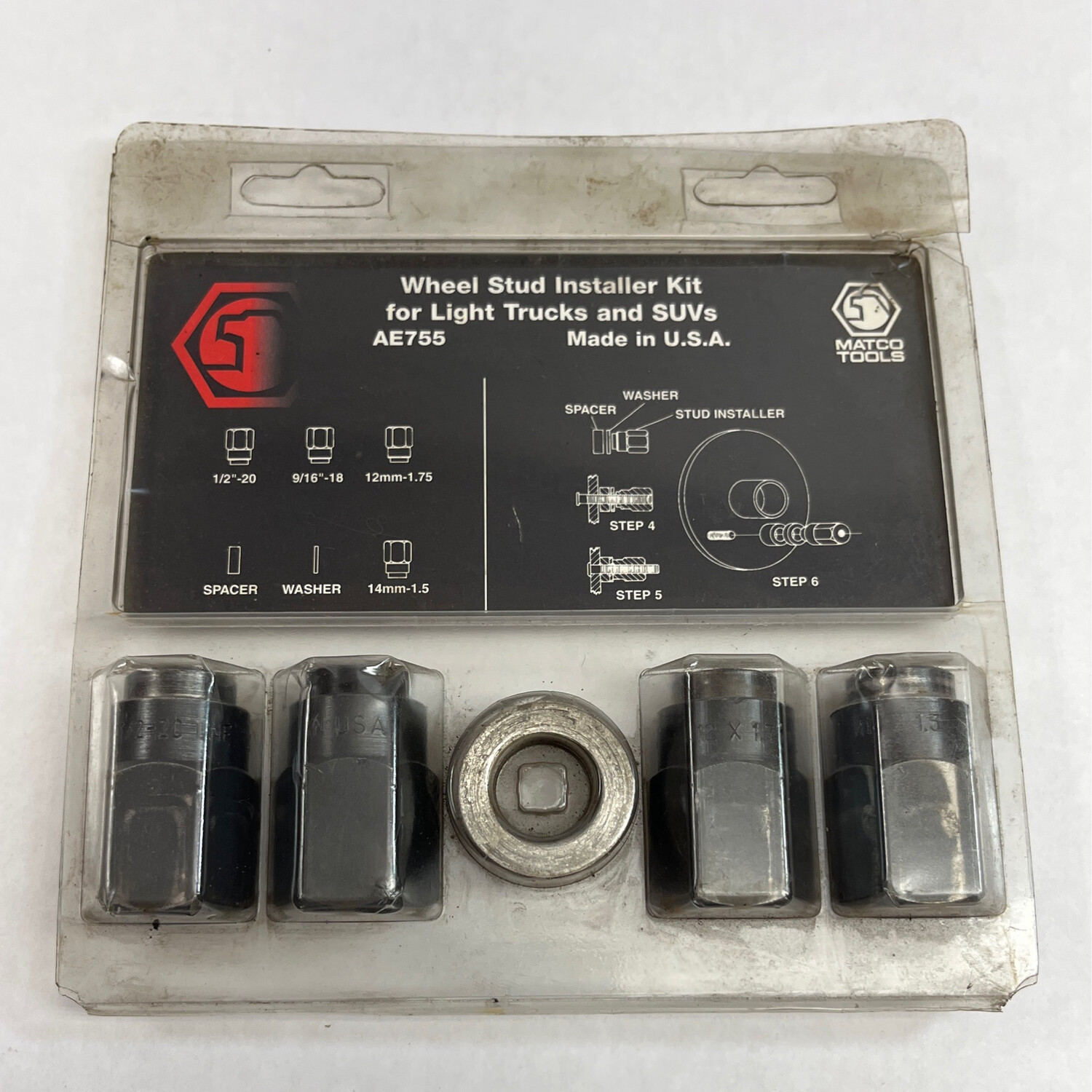 Matco Tools Wheel Stud Installer Kit For Light Trucks and SUVs, AE755