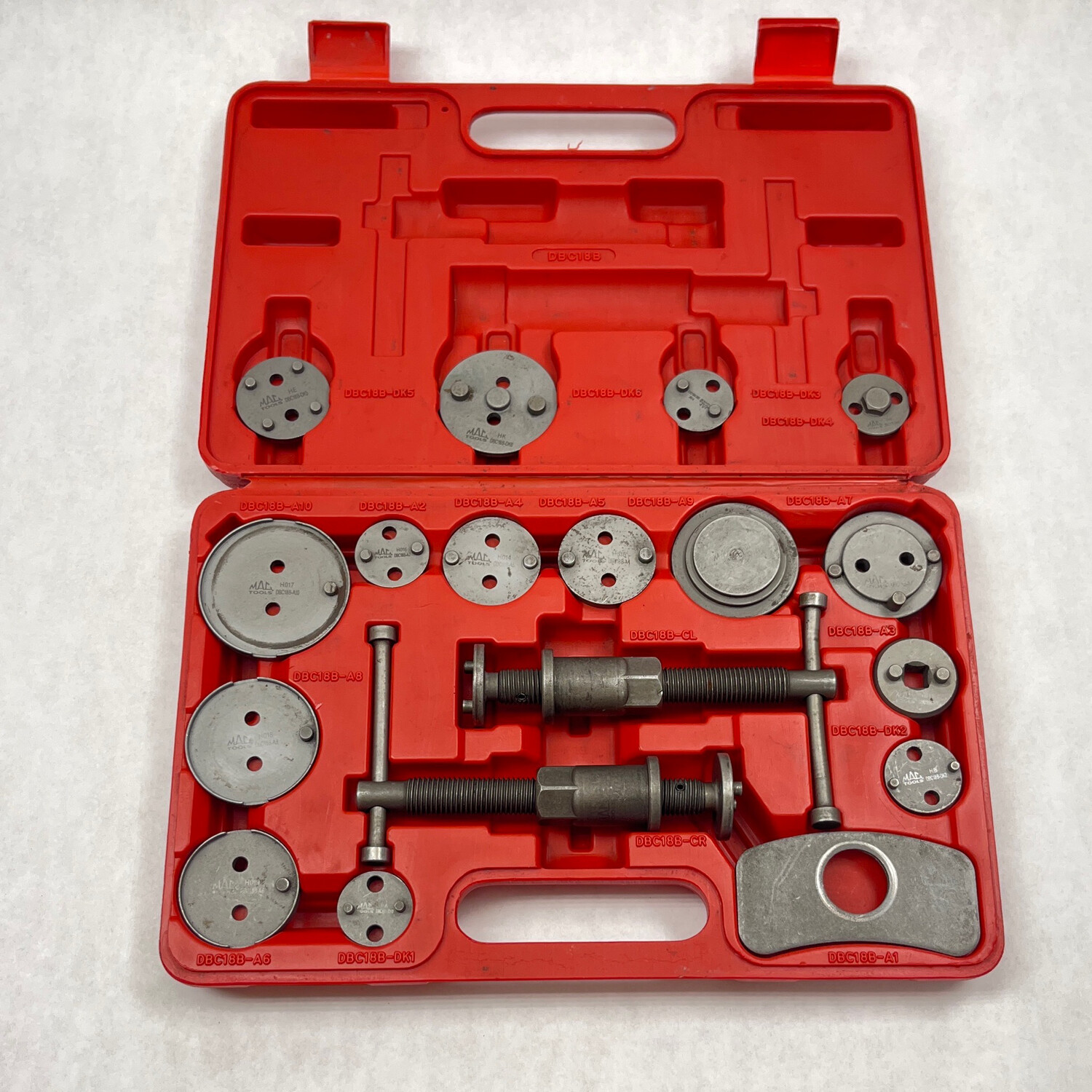 Mac Tools 18pc Disc Brake Caliper TurnIn Kit, DBC18B Shop Tool Swapper