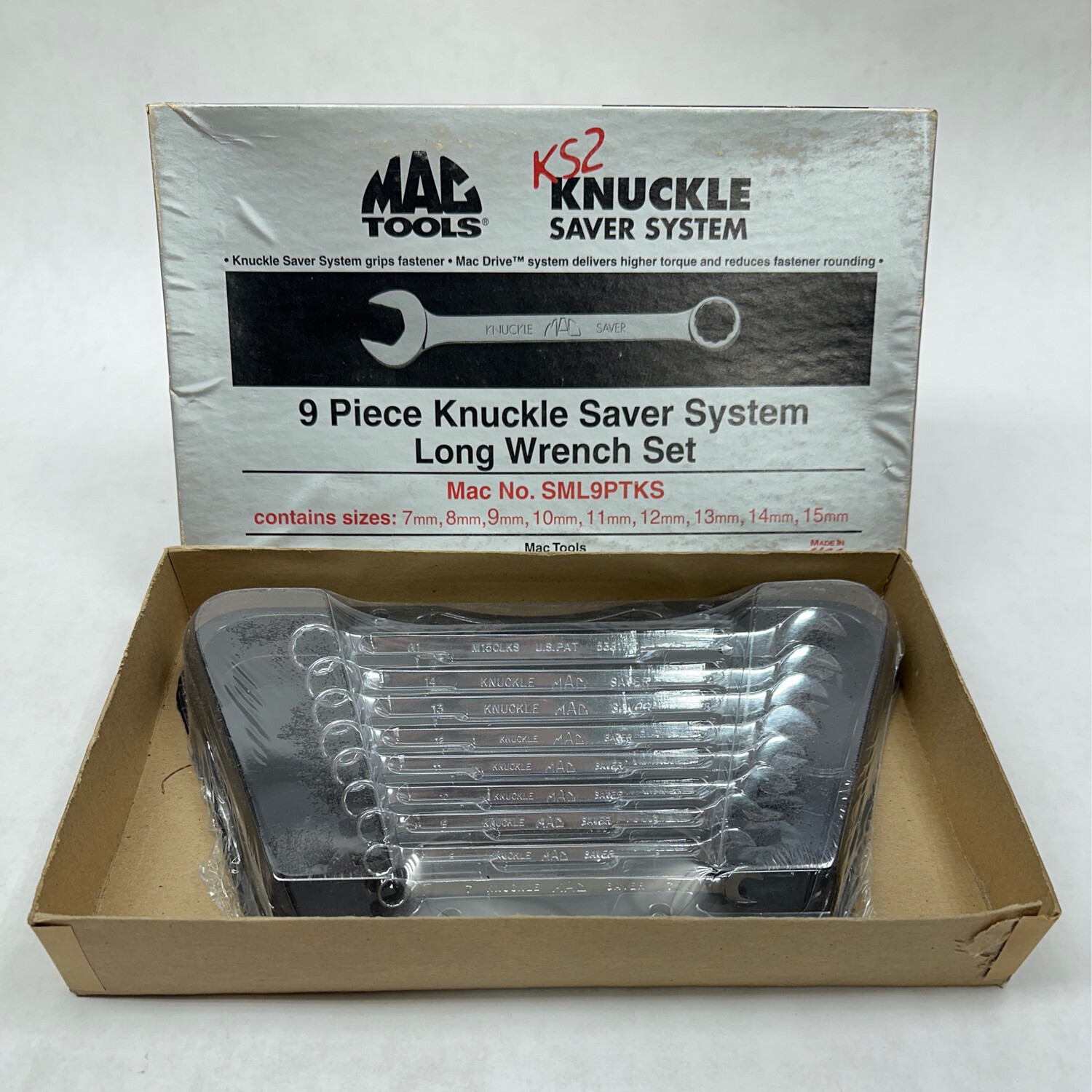 Mac Tools 9pc Metric Knuckle Saver System Long Wrench Set, SML9PTKS