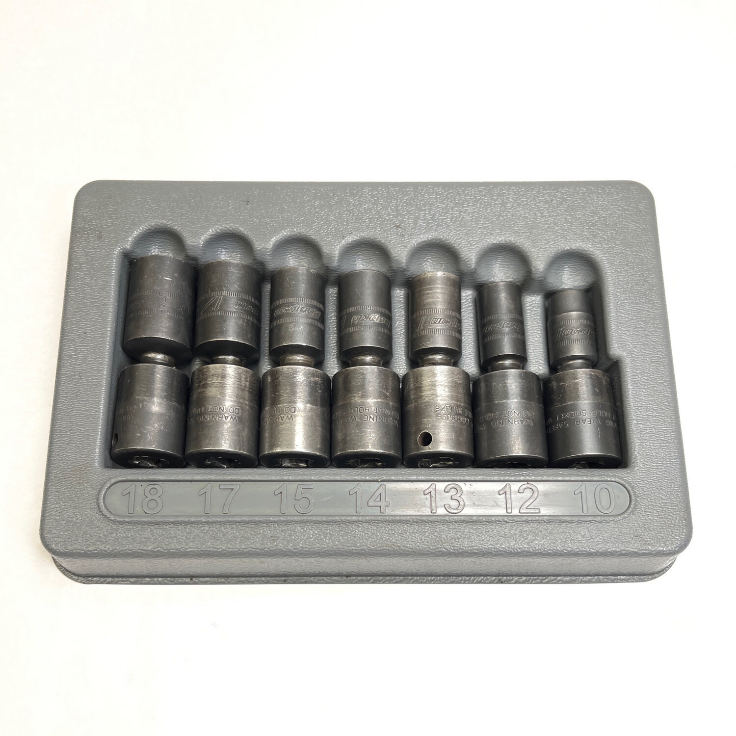 Snap On 7 Pc. 3/8" Drive 6Point Metric Flank Drive SemiDeep Impact