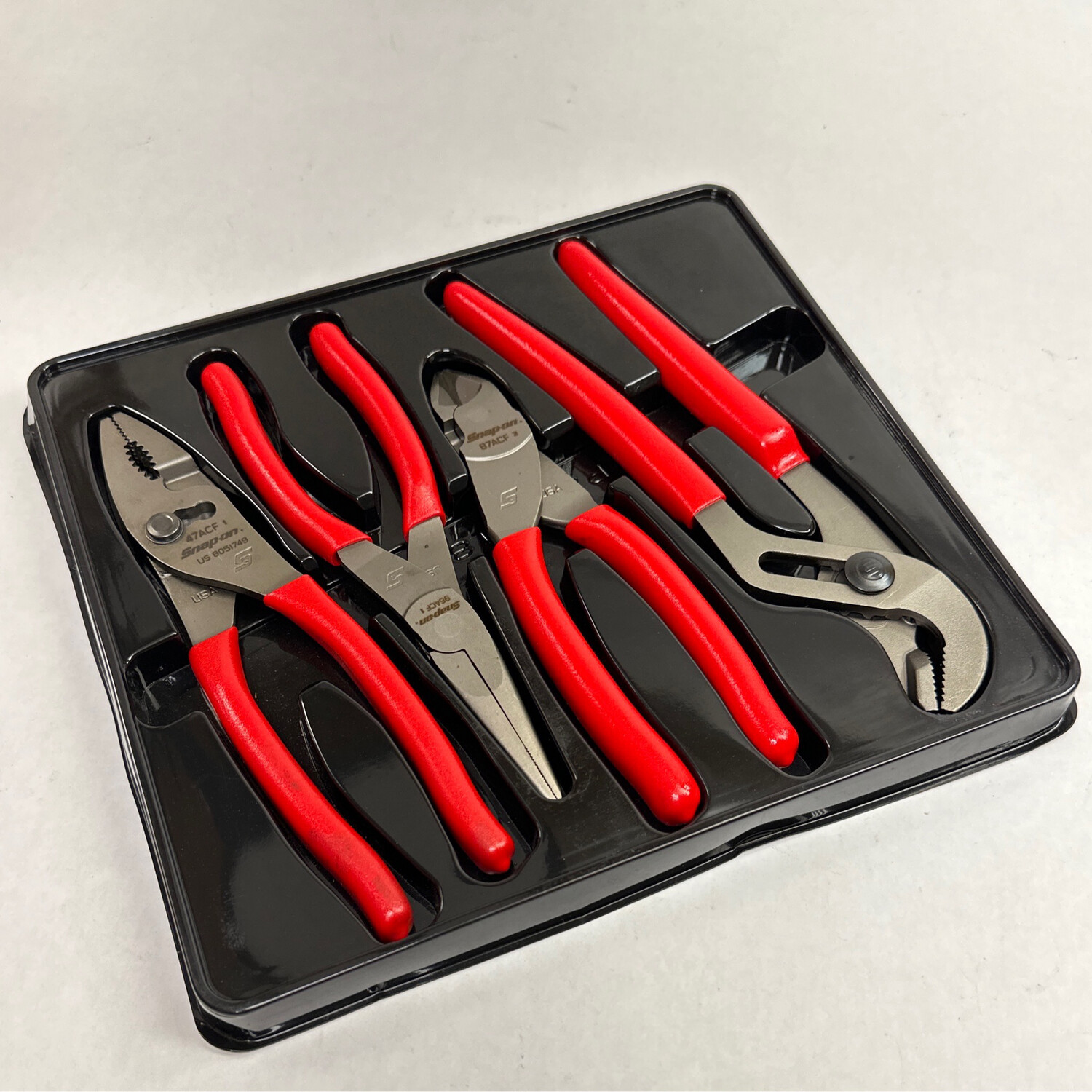 Snap On 4 pc Pliers/ Cutters Set (Red), PL400B Shop Tool Swapper