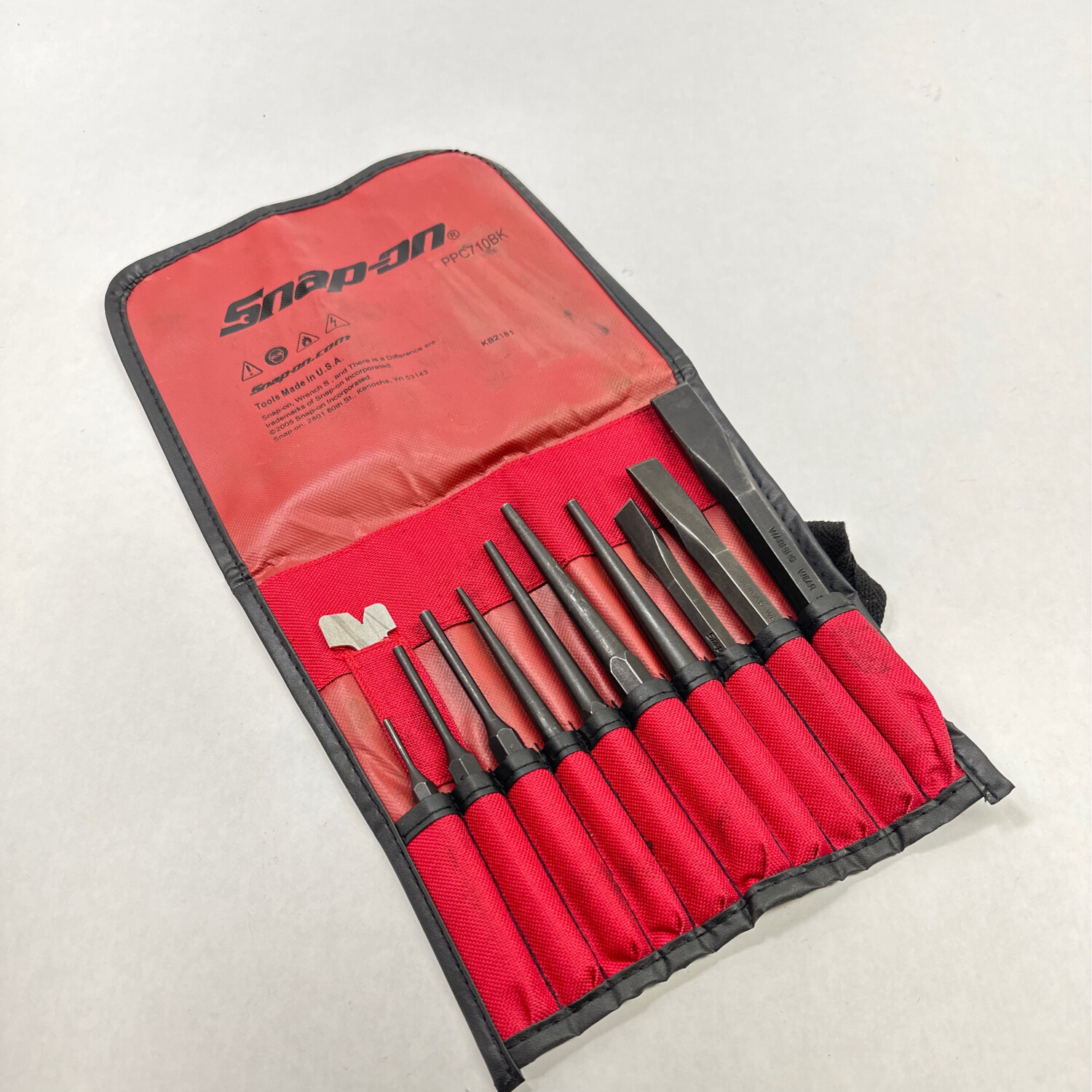 Snap On 11 pc Punch and Chisel Set, PPC710BK Shop Tool Swapper