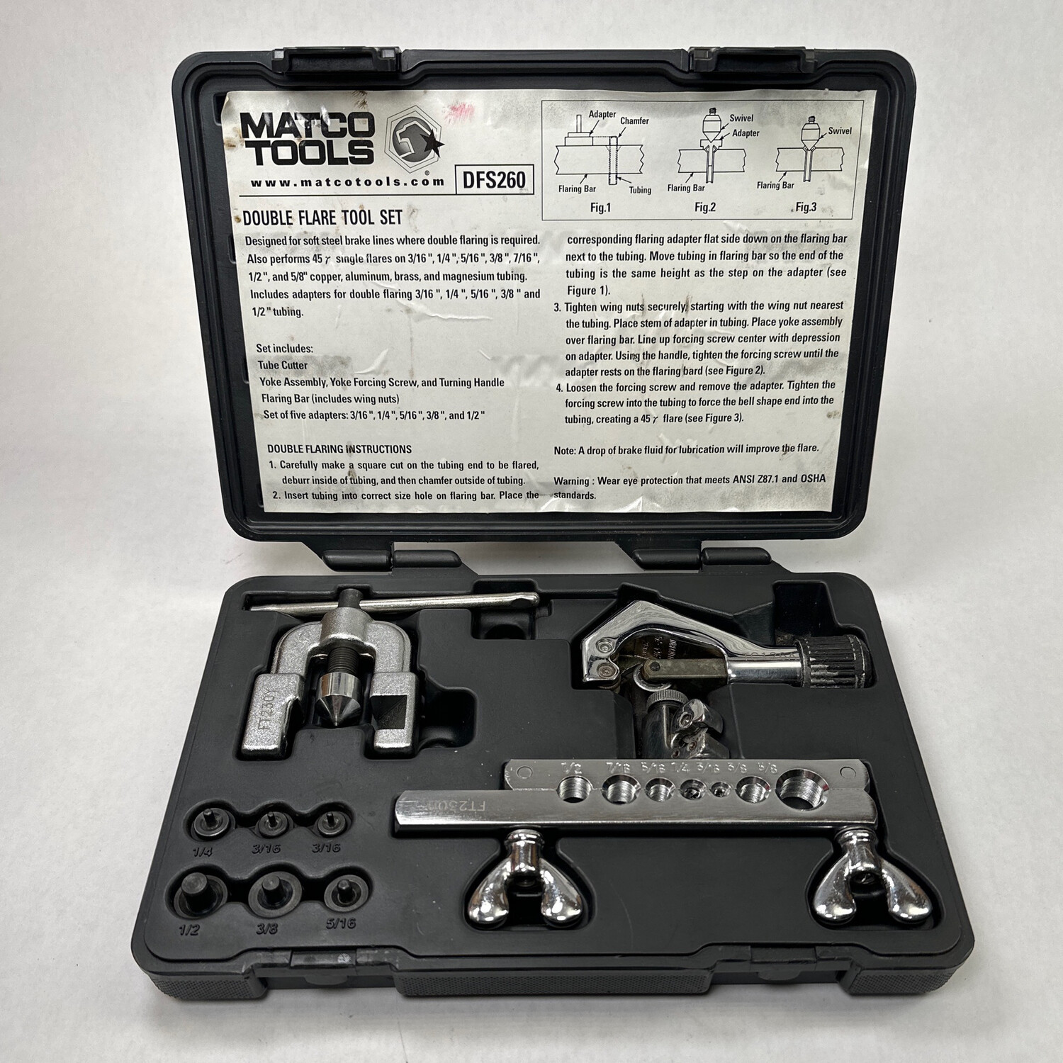 Matco Double Flare Tool Set, DFS260 Shop Tool Swapper
