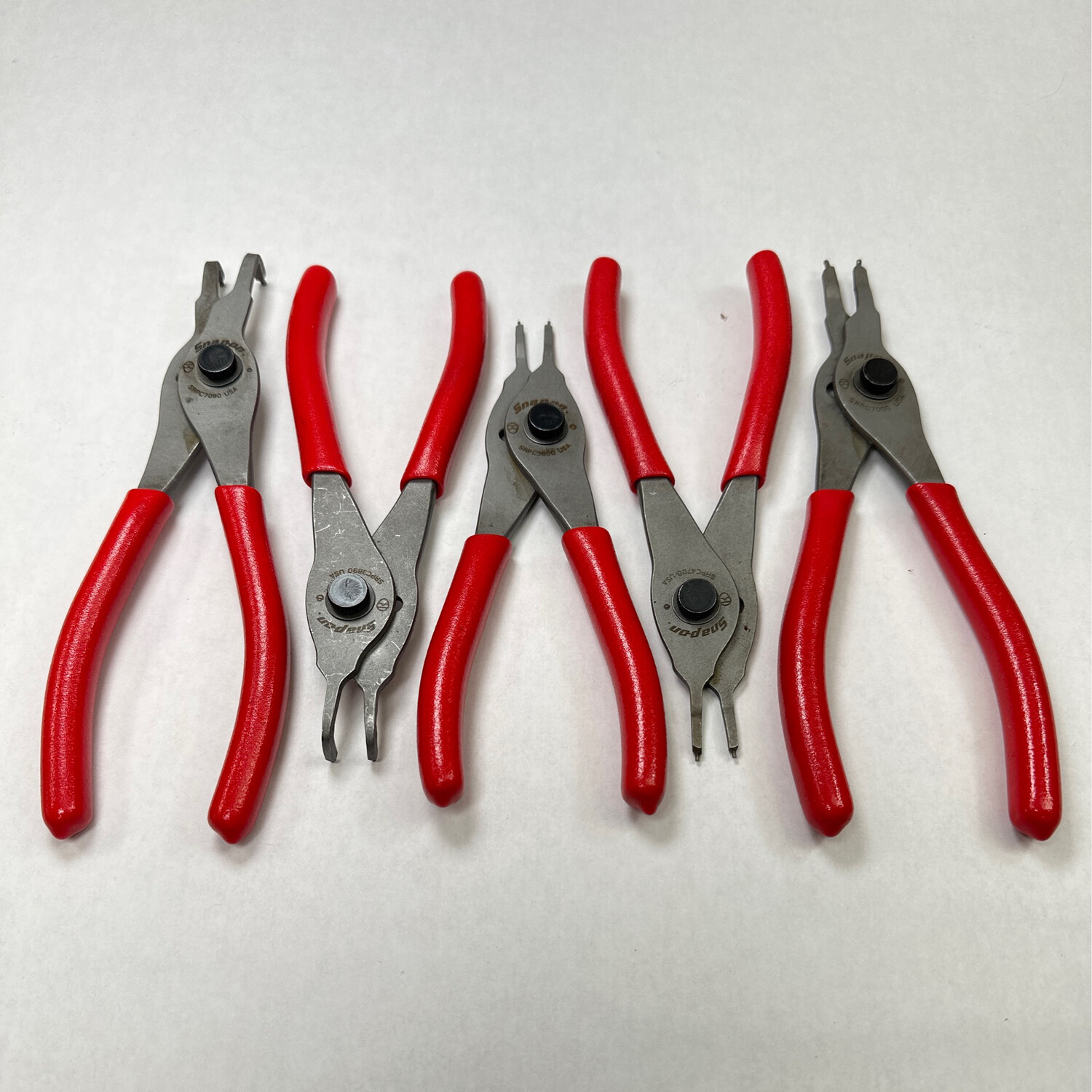 Snap On 5 pc Snap Ring Pliers Set (Red) Shop Tool Swapper