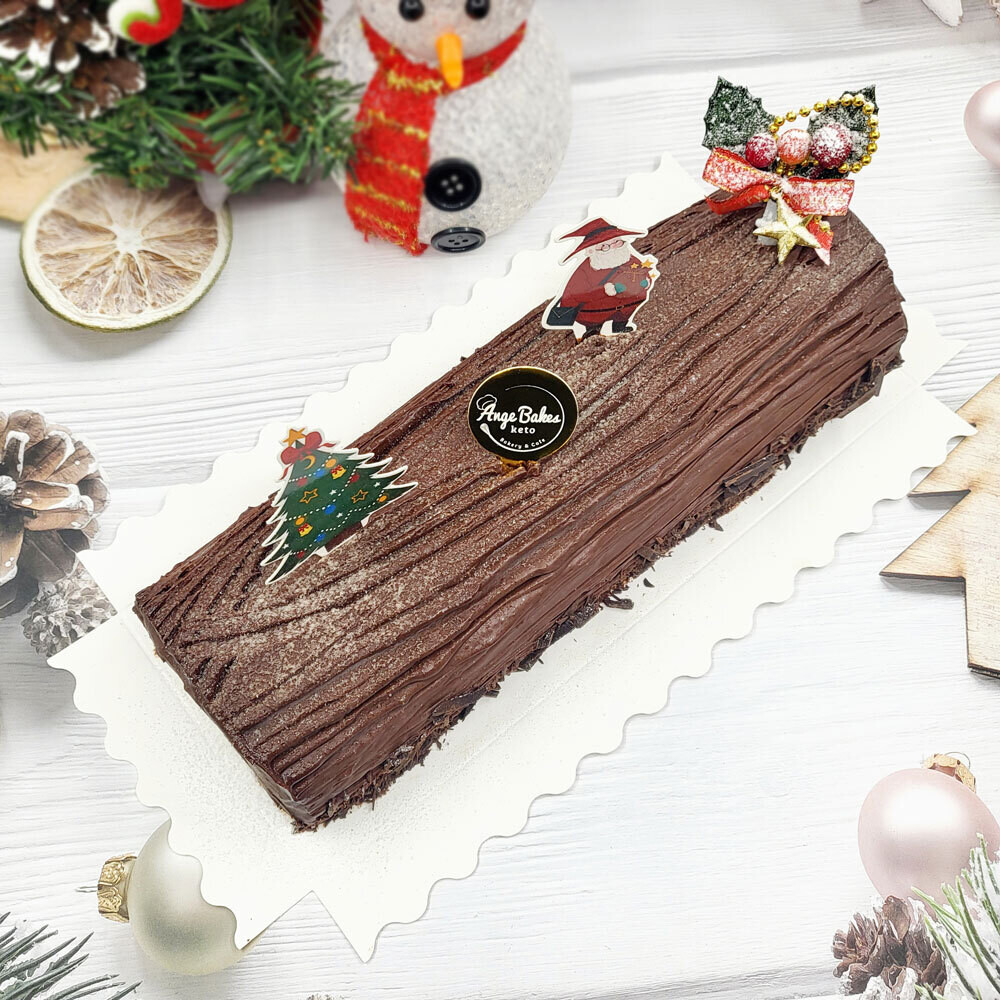 Keto Chocolate Ganache Log Cake Diabeticfriendly & Glutenfree