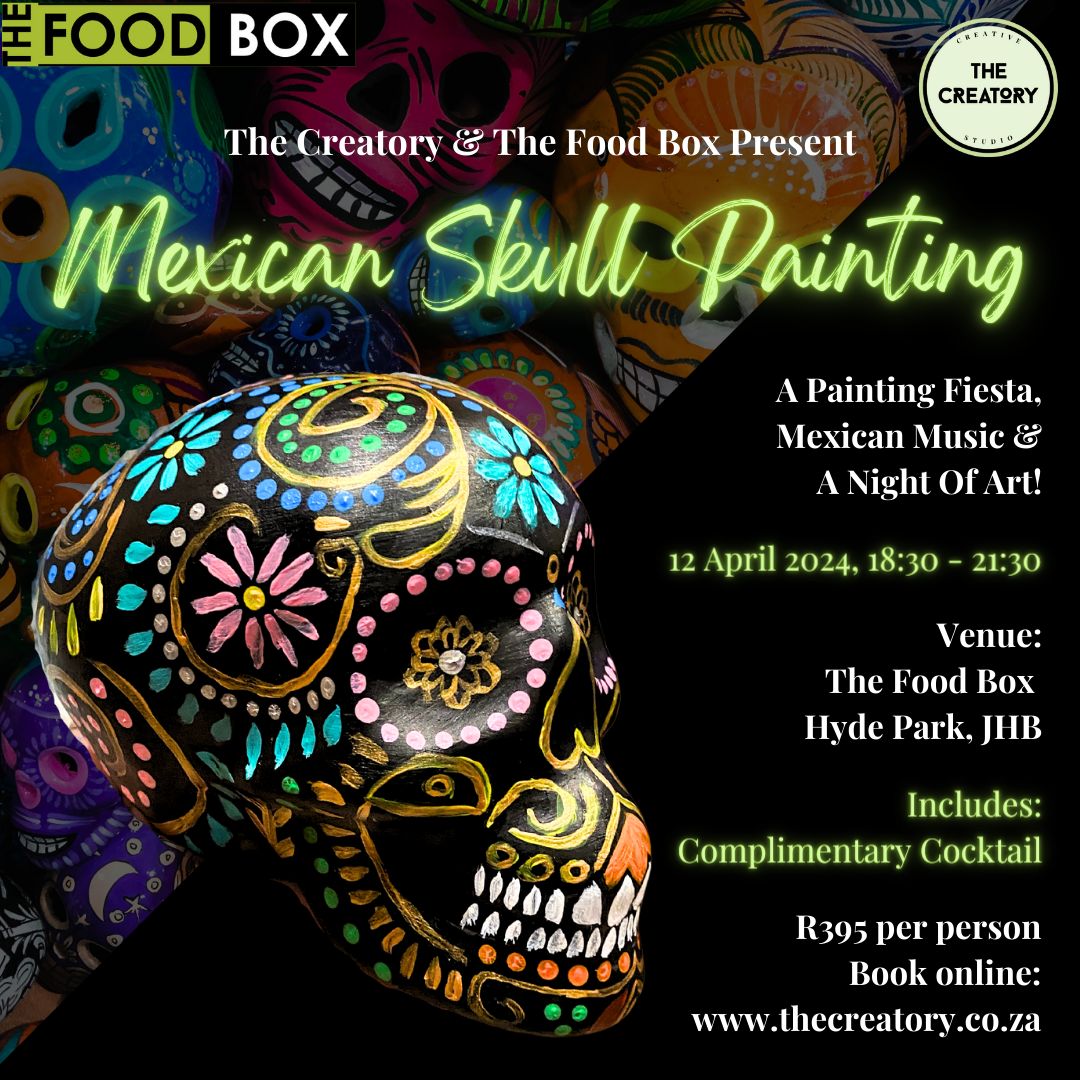 Mexican Skull Painting 12 April 2024 The Food Box Hyde Park