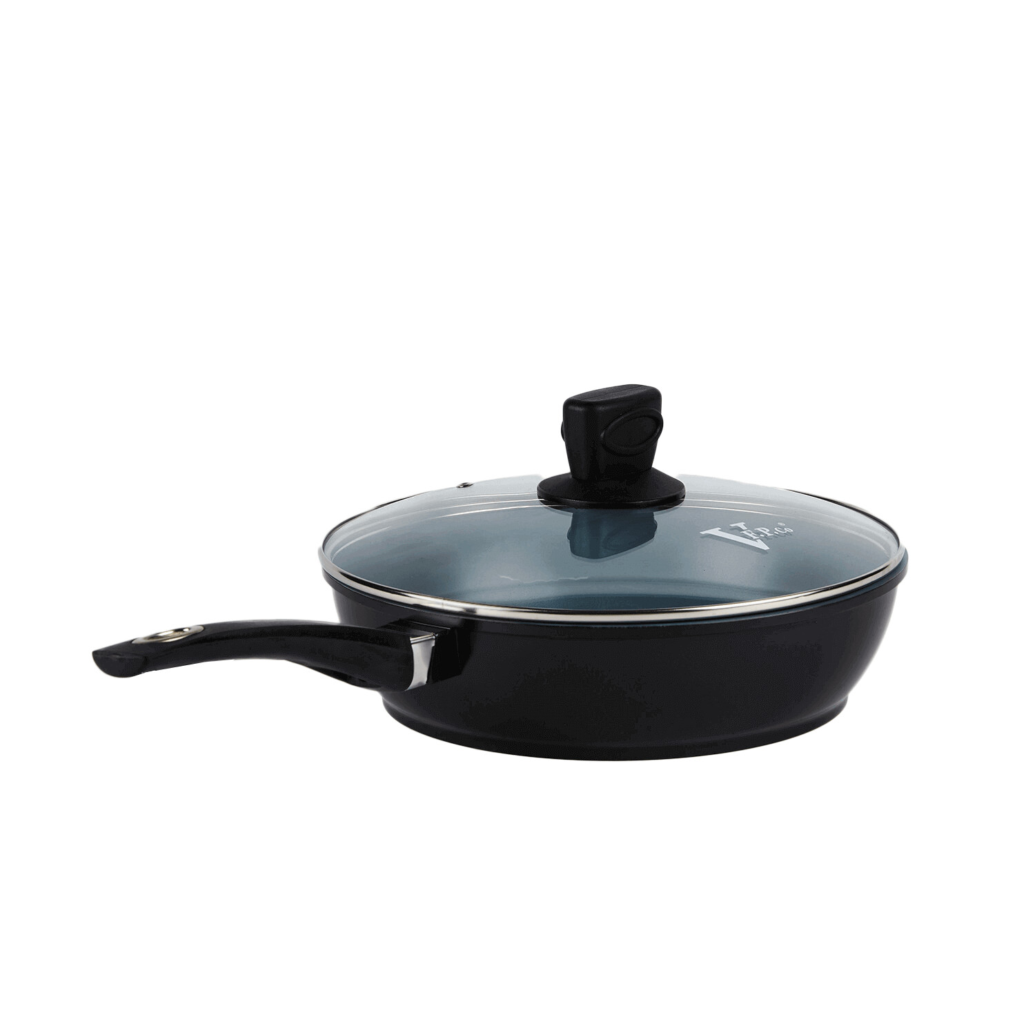 Ceramic Sauté Pan with Lid. 11inch (28 cm) 4L. Dishwasher safe