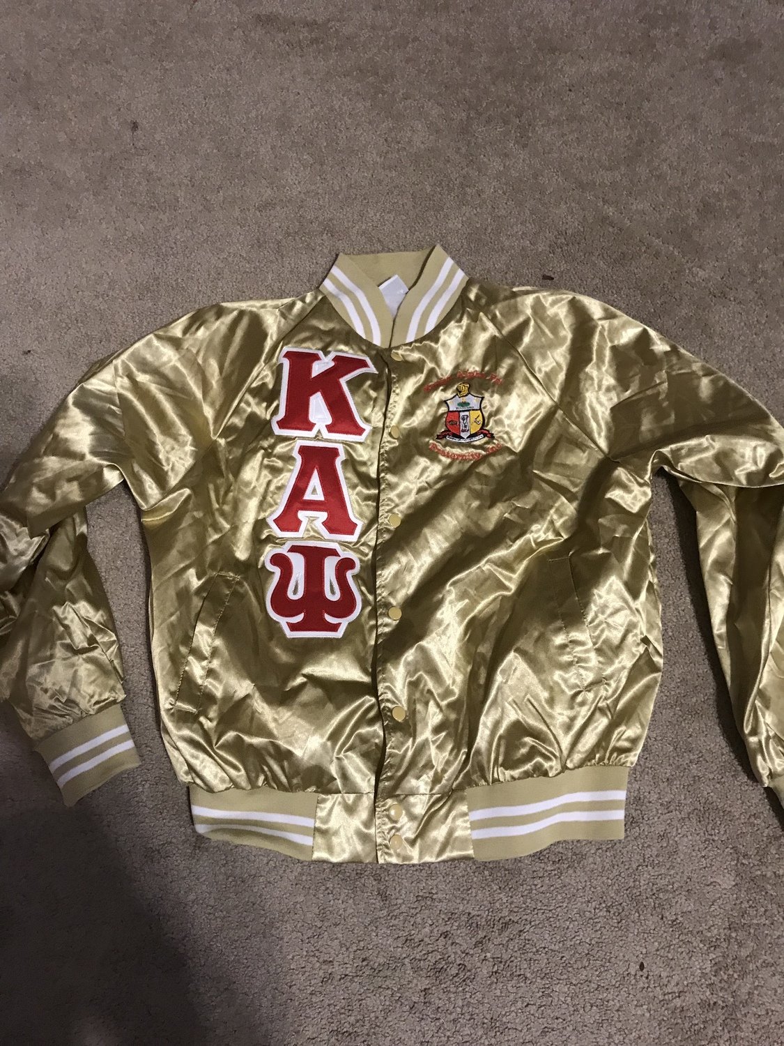 LARGE Gold Satin jacket
