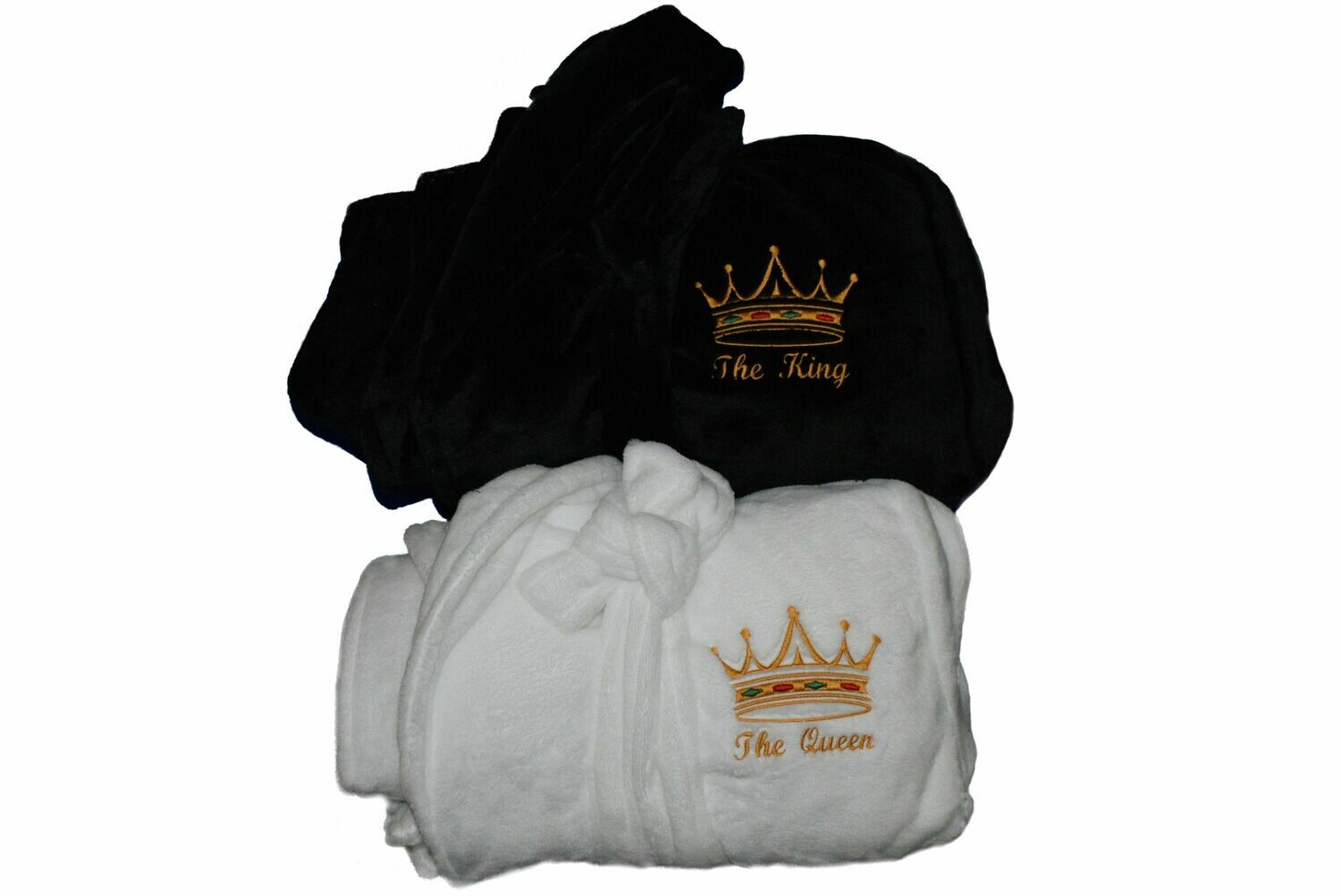 King & Queen Robes Customizable Set 2 Robes Bride and Groom Wedding