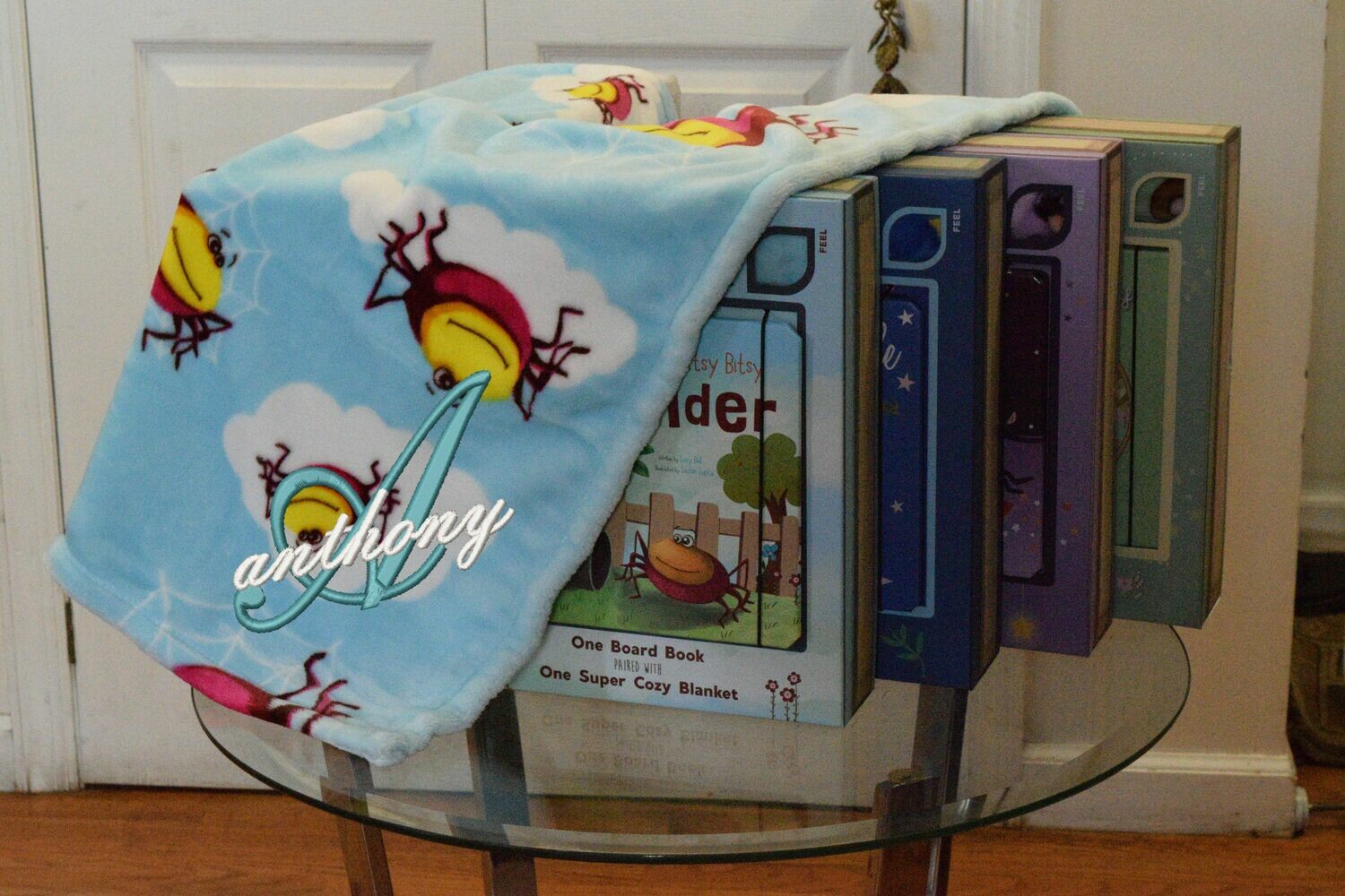 Personalized Child's Blanket and Book Itsy Bitsy Spider * Product