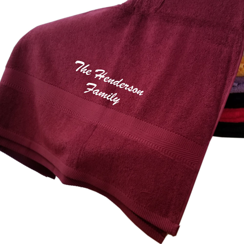 Monogrammed Bath Towels 35 x 65 Soft Plush Absorbent * Products