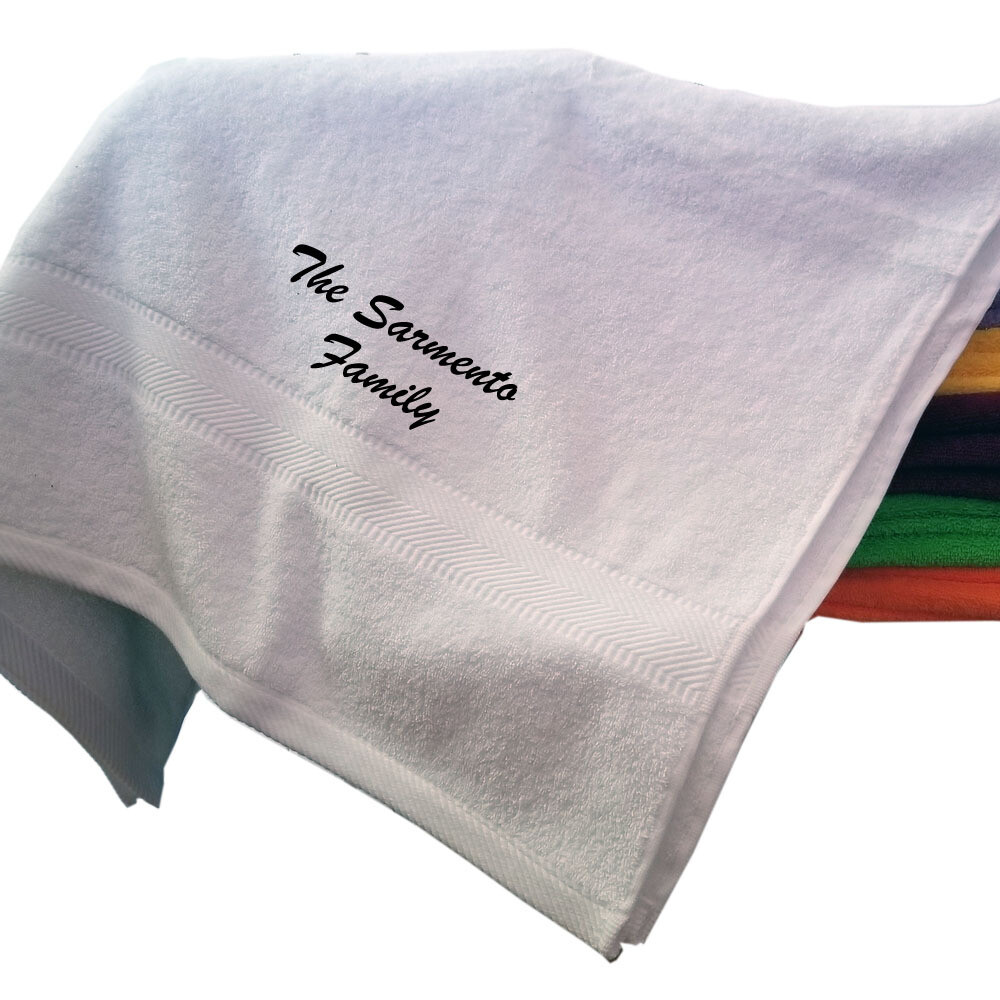 Monogrammed Bath Towels 35 x 65 Soft Plush Absorbent * Product Category