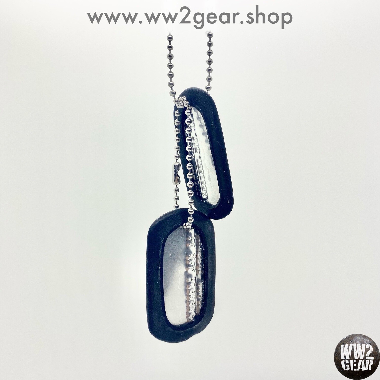Pair Of US WW2 Dog Tag Silencers