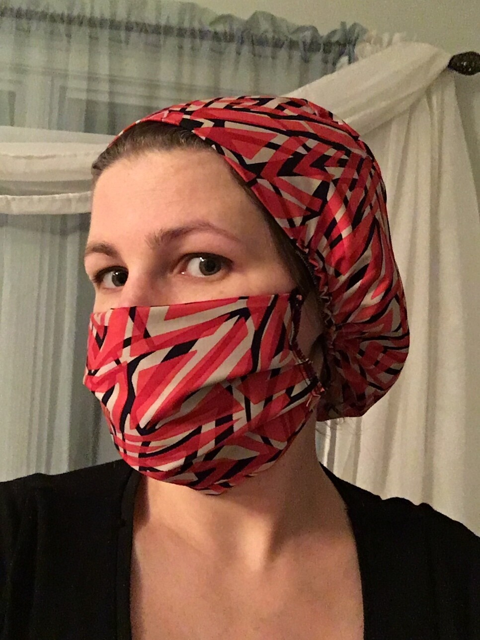 Cotton reusable Long Hair Nurse Doctor Slouch hat/ Scrub Cap