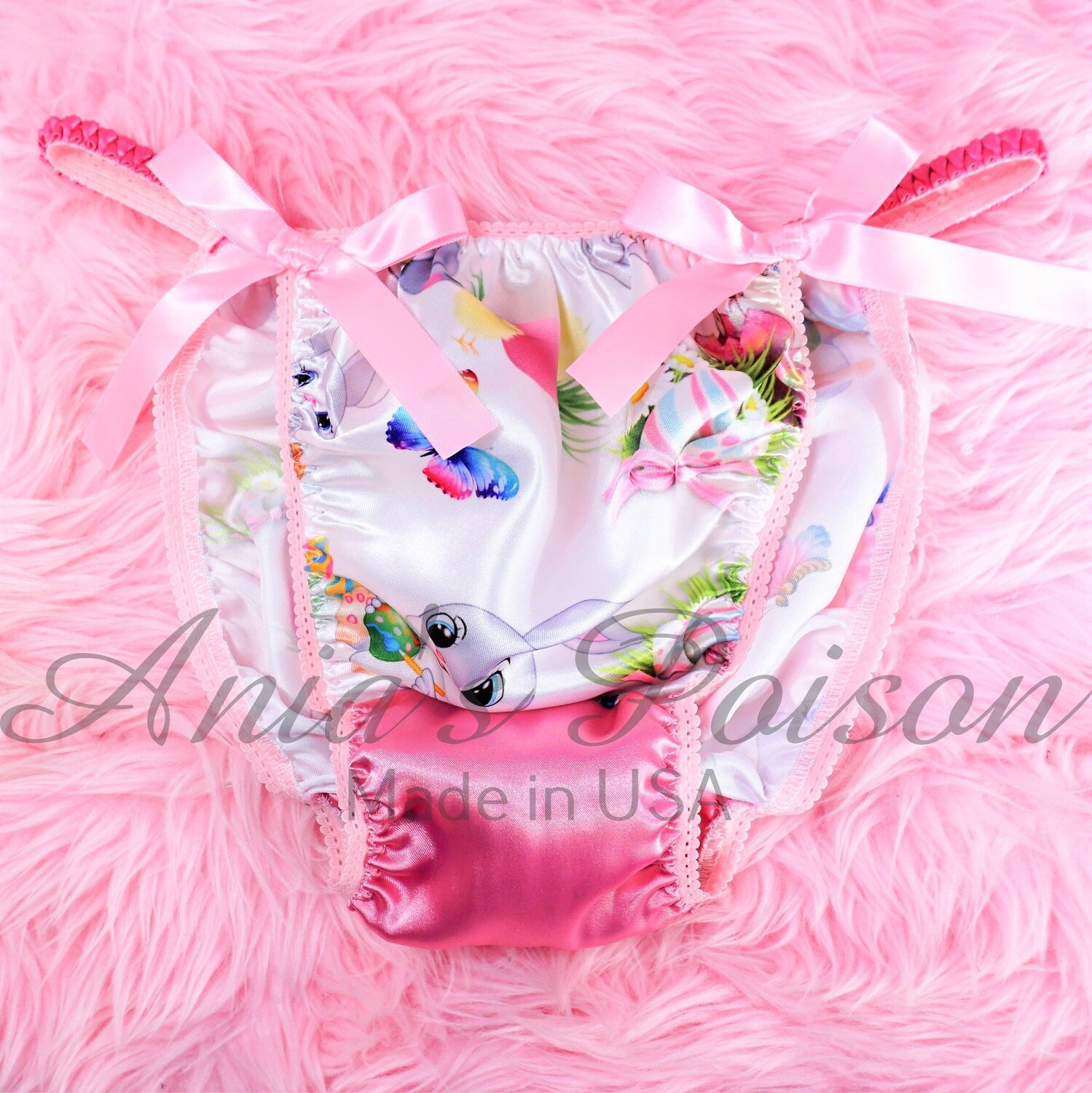 Satin Panties Ania’s Poison Super Rare print Easter Bunny cute girly