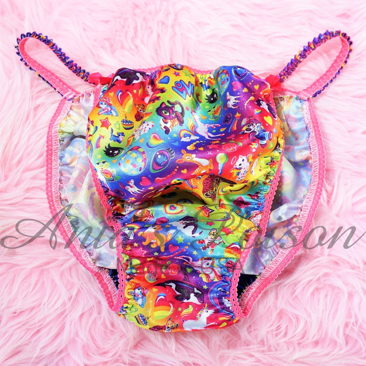 Satin Panties Ania’s Poison Cut sissy MENS SATIN Rainbow Pride Shiny