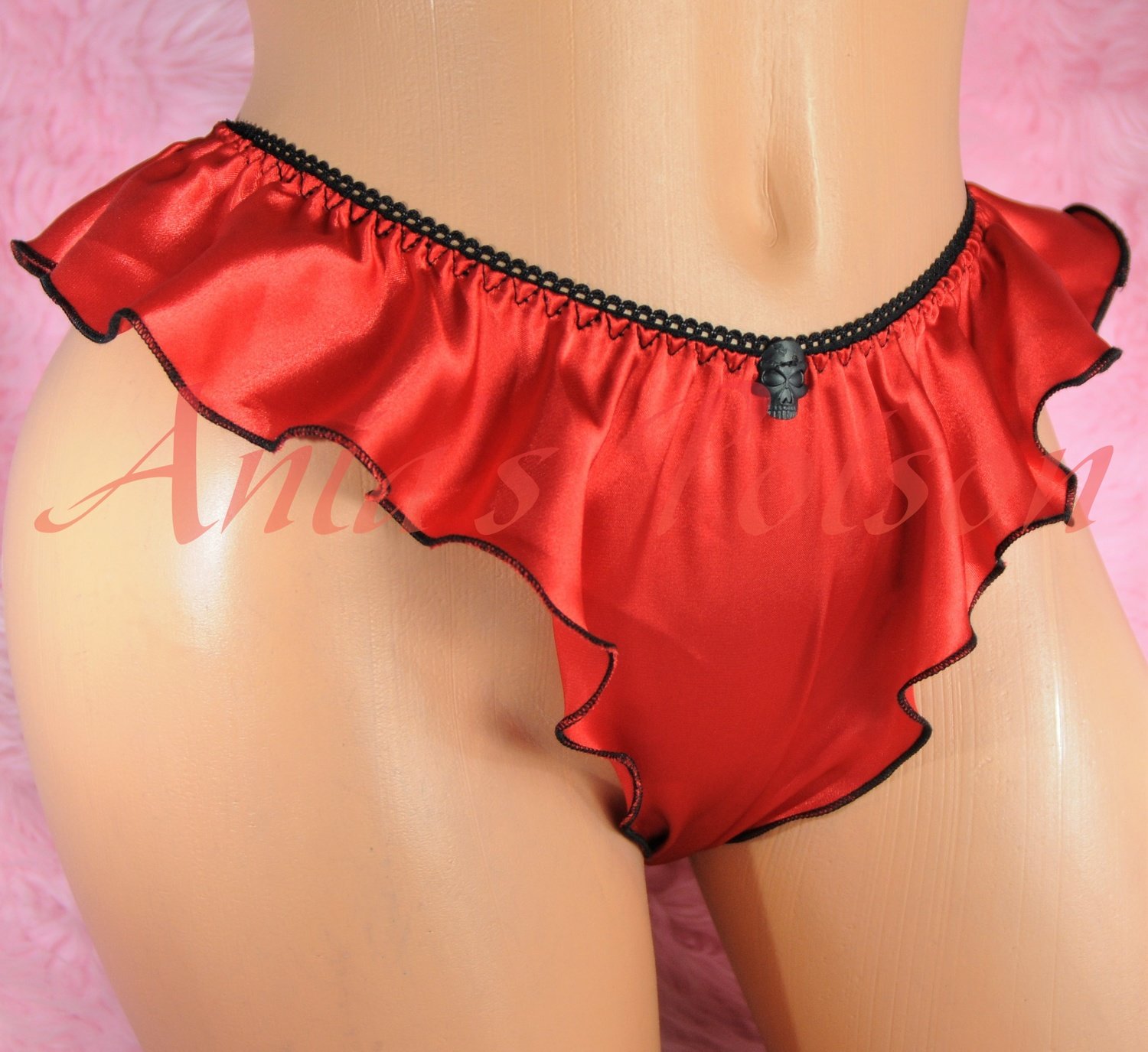 Satin ladies panties shiny wet look ladies Brazilian Flutter sissy SXXL Store Lace Duchess