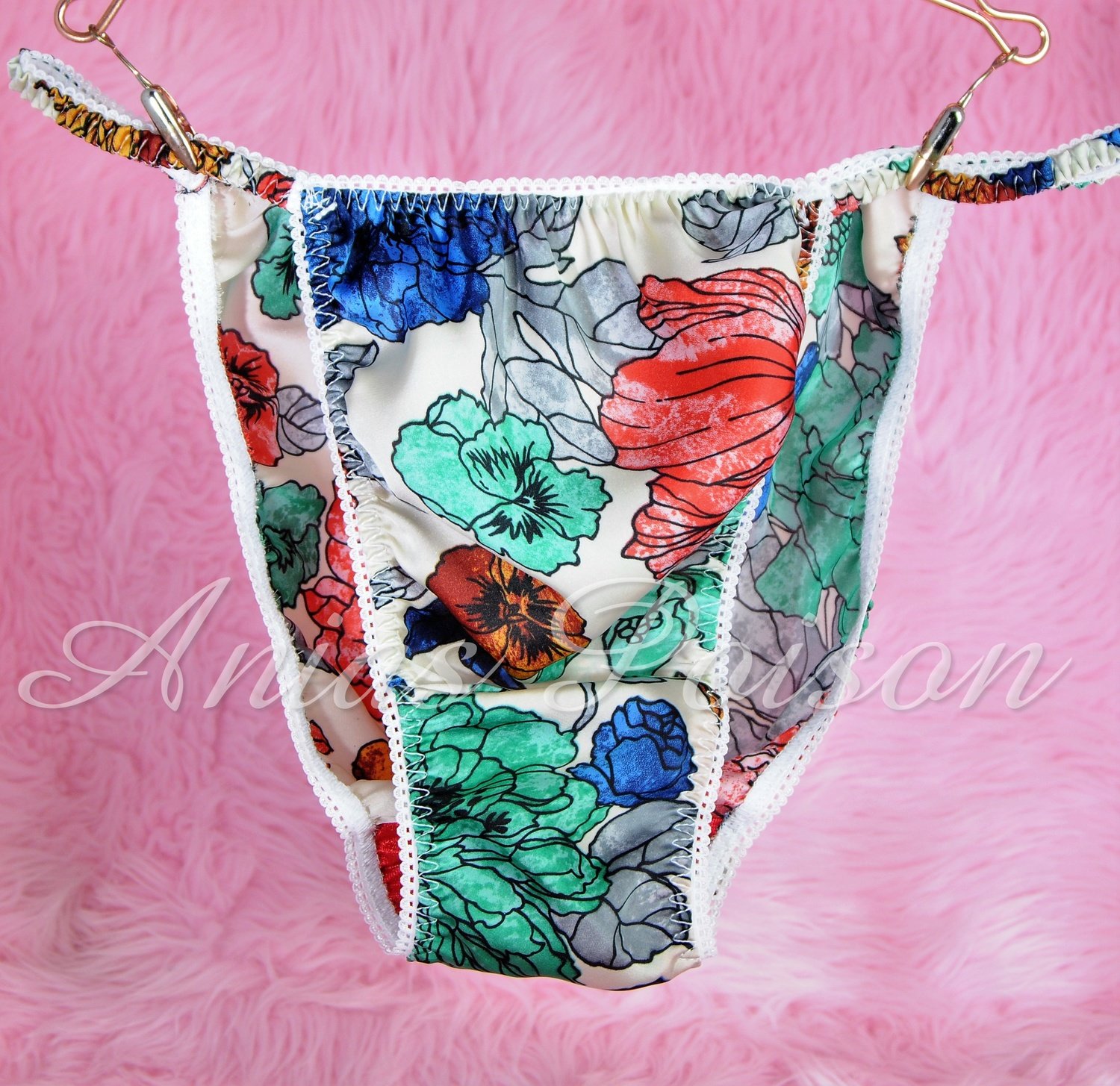Ania’s Poison Mens Panties S XXL Floral watercolor Prints 100