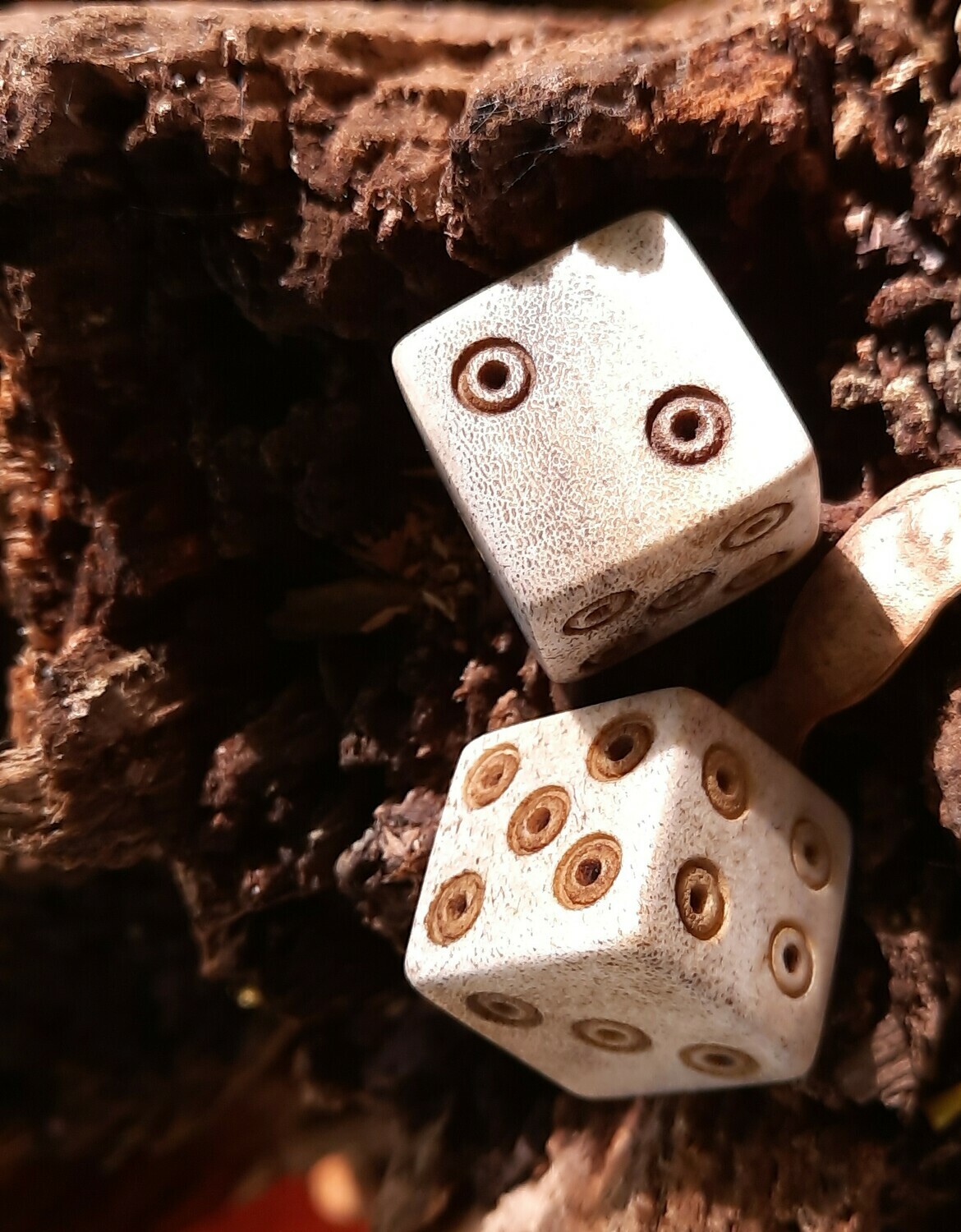 Ancient Roman Bone Gambling / Gaming Dice, Bone Dice, Hand Carved, 2