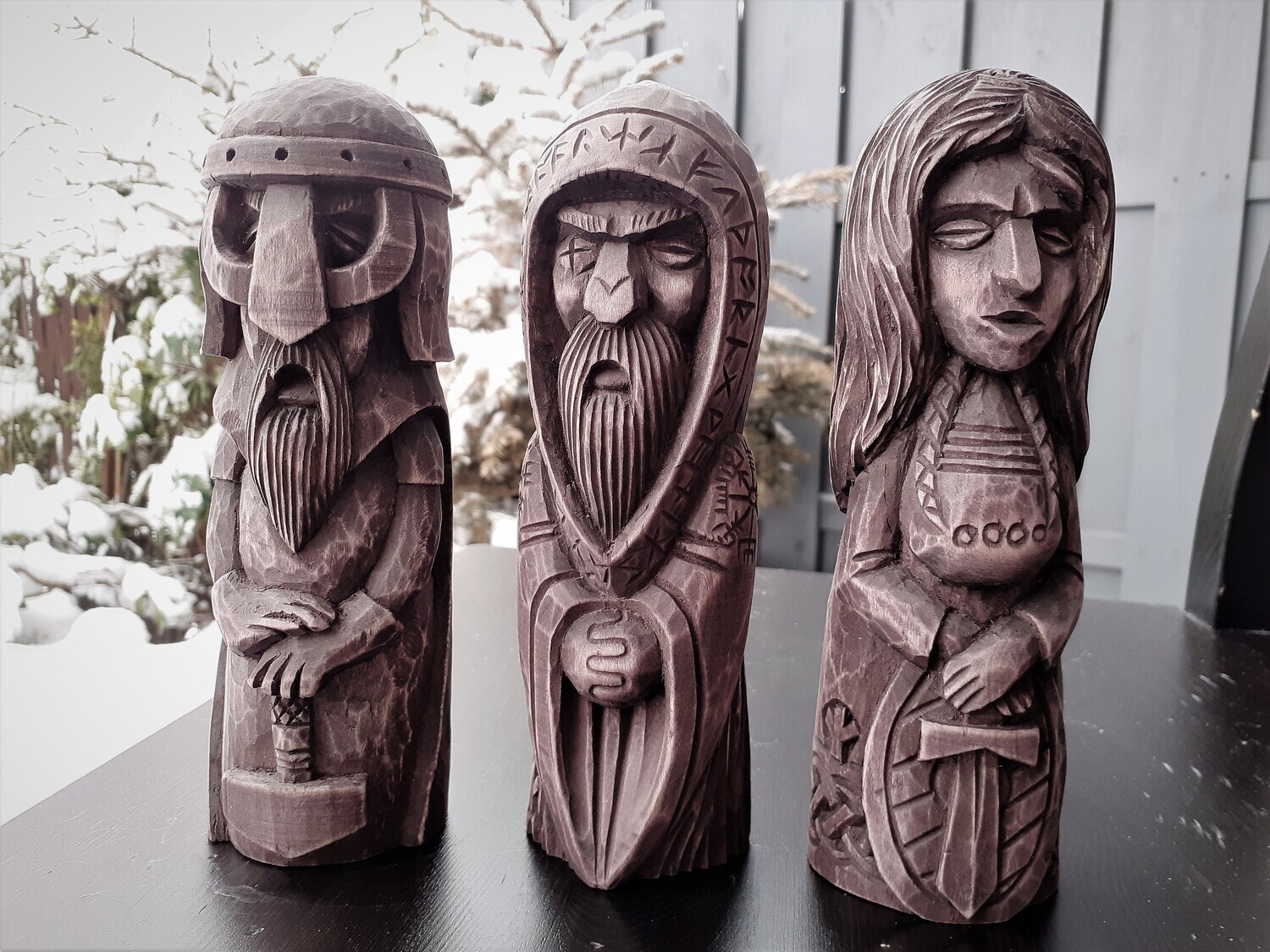 HandCarved Old Norse Gods Statues Norse Art in the USA