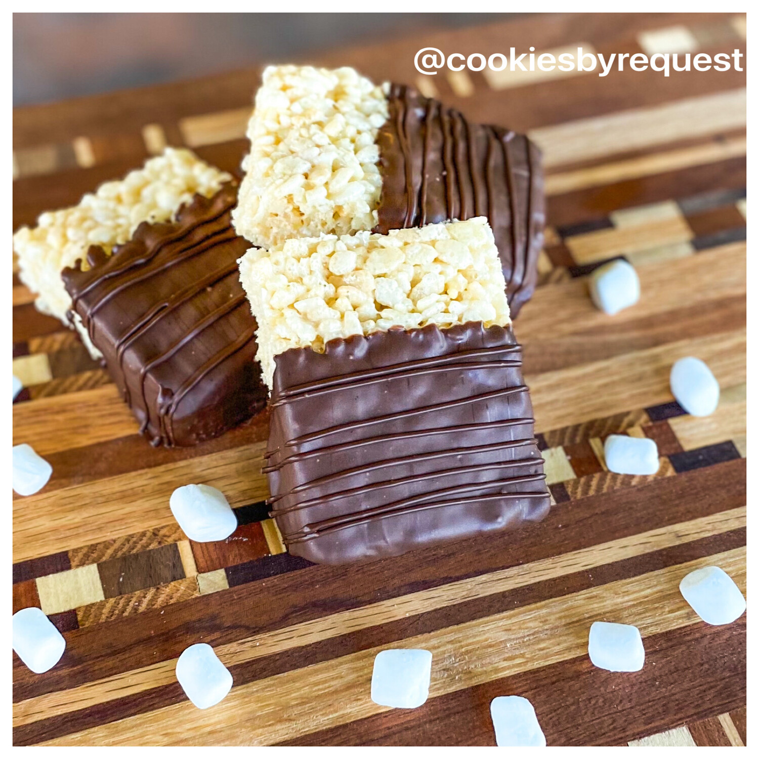 Chocolate dipped rice krispie treats